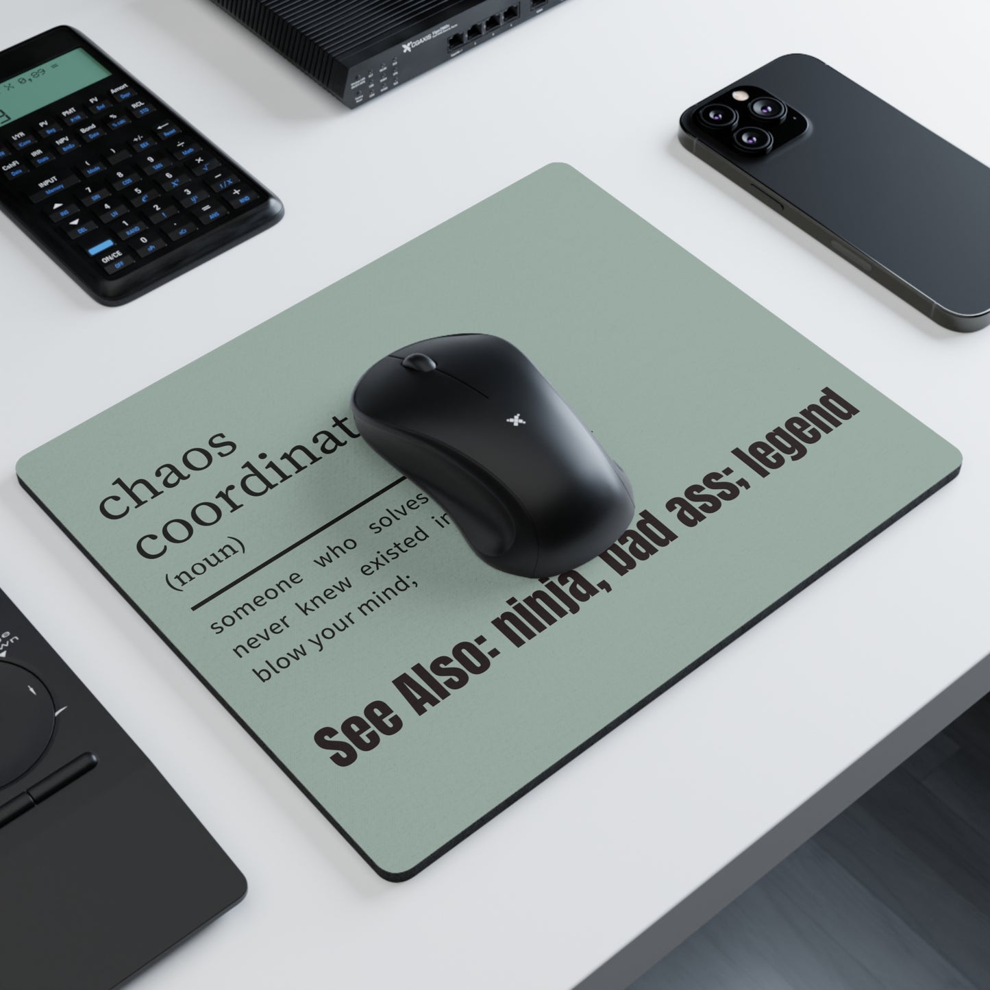 Chaos Coordinator Mouse Pad, Crushing it Desk Accessories, Co-Worker Gift for Boss, Bad Ass Mouse Pad, Office Gift, Funny Desk Accessories