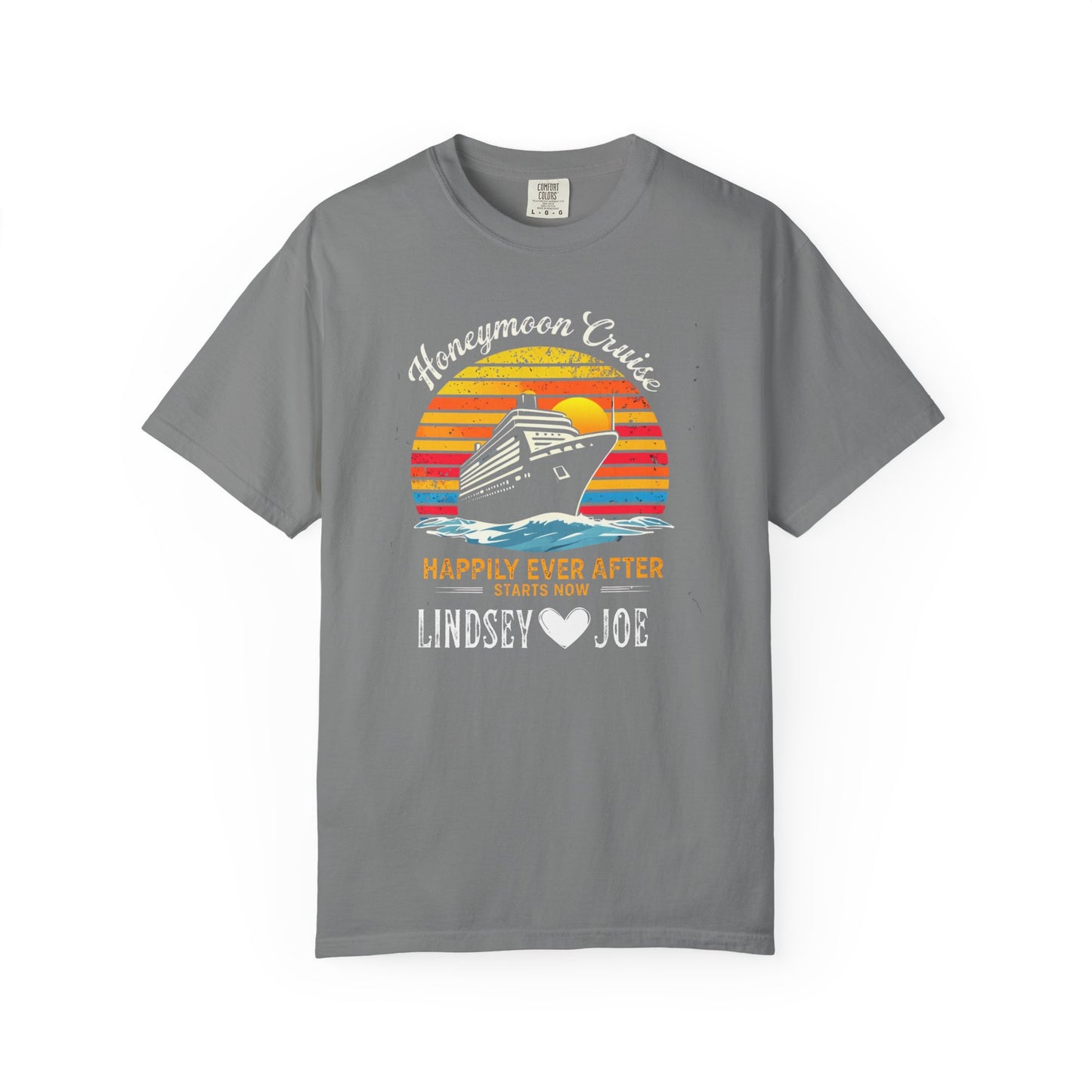 Lindsey & Joe Honeymoon Cruise Shirt, Personalized Honeymoon Shirt