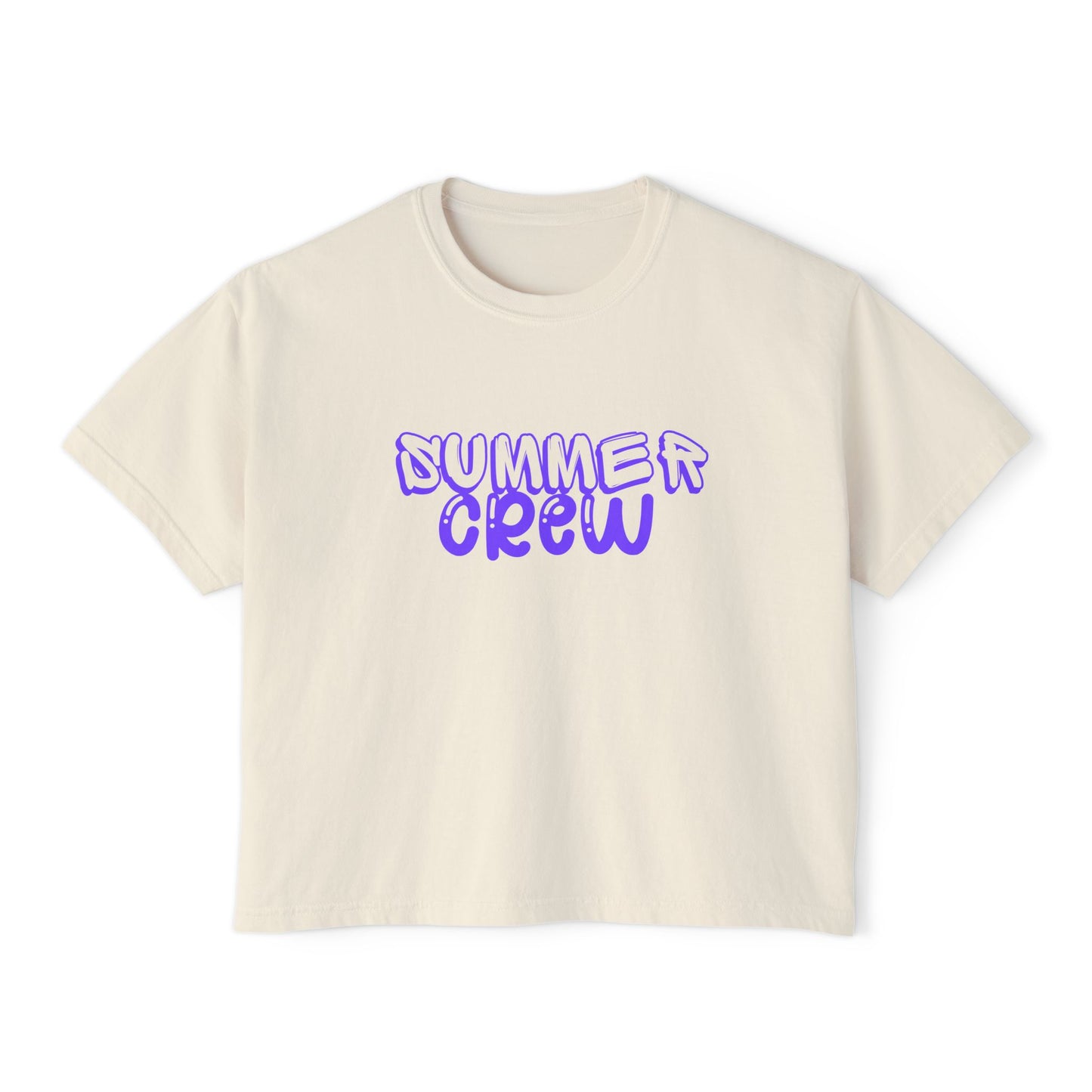 Purple Summer Crew Boxy Tee