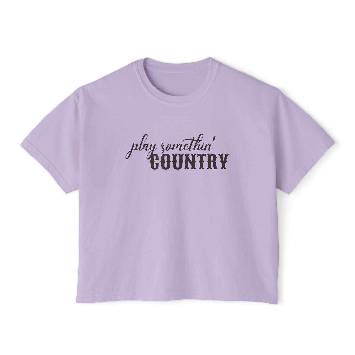 Play Something Country Boxy Tee, Comfort Colors Country Music Festival Shirt