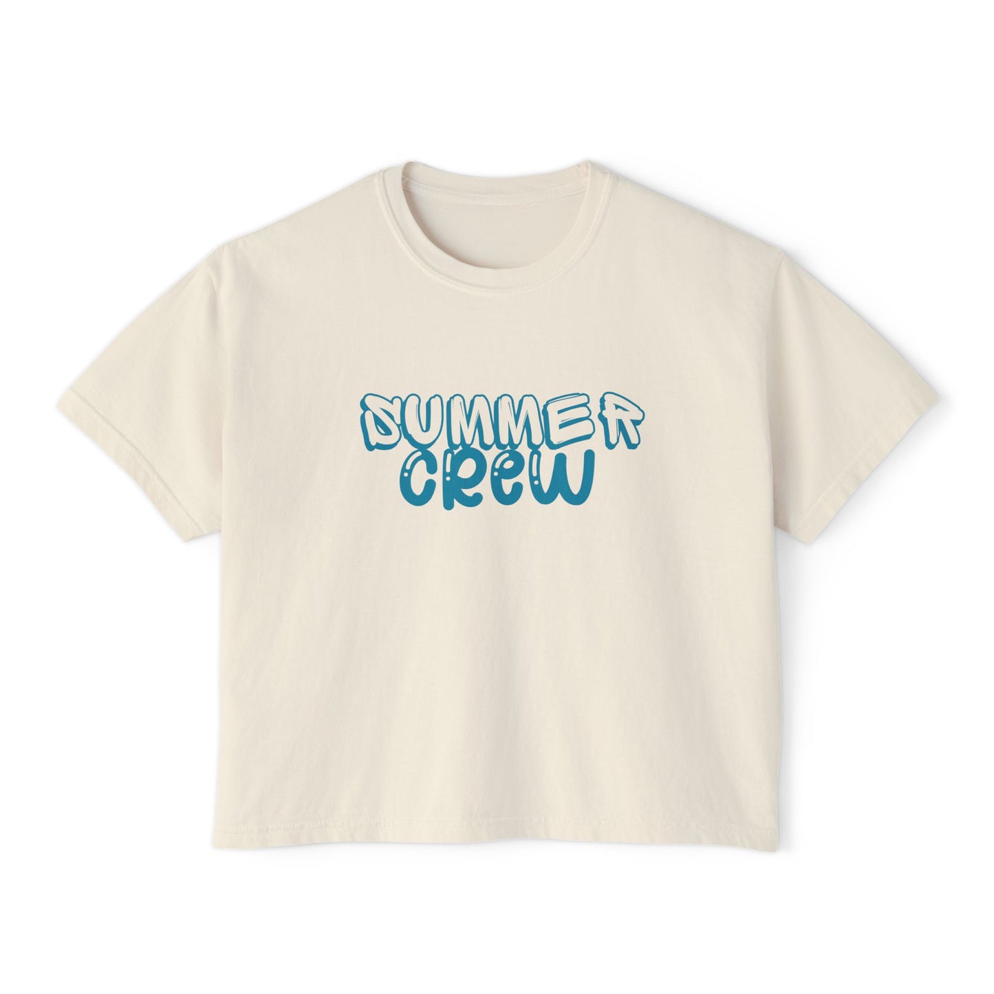 Aqua Summer Crew Boxy Tee