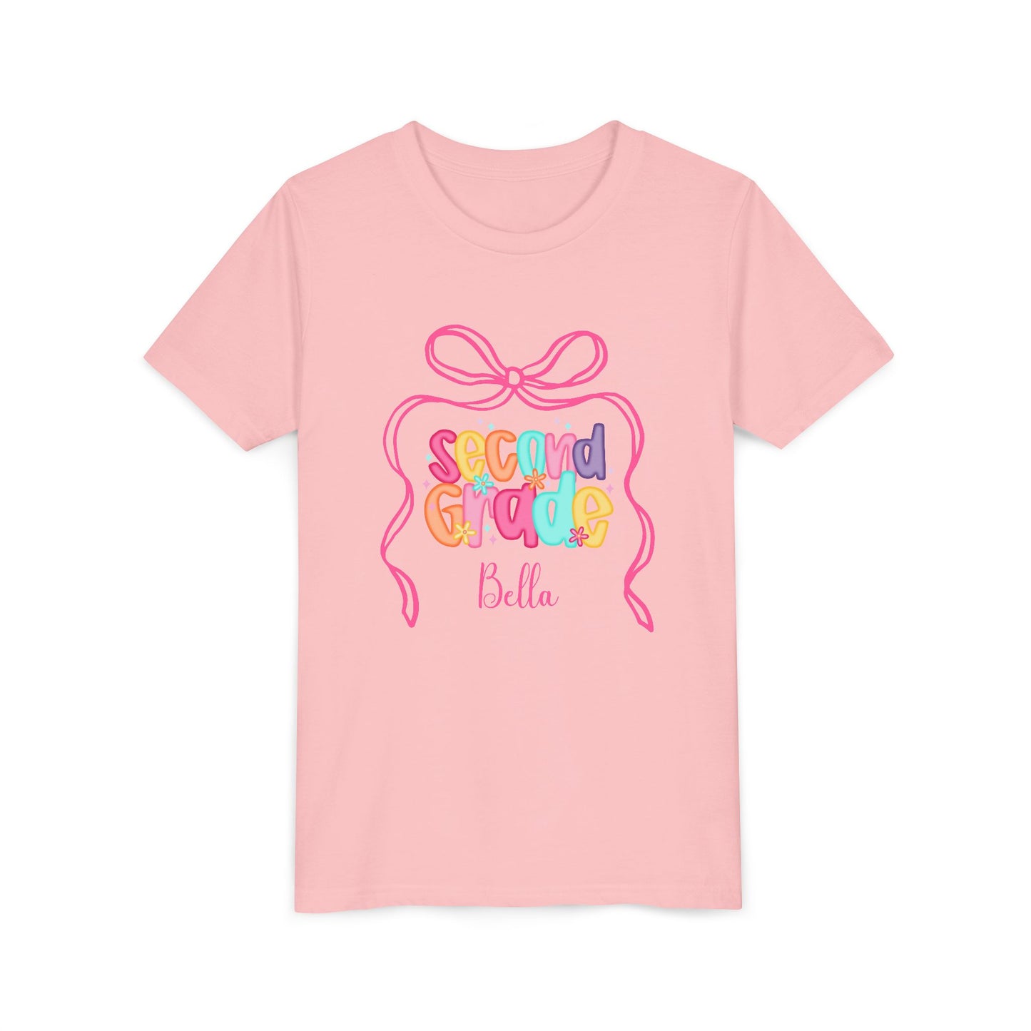 Personalized Girls Second Grade Shirt, Custom First Day of School Shirt, Back to School Shirt, 2nd Grade Shirt with Name
