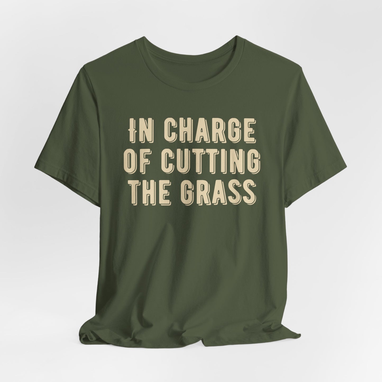 In charge of cutting the grass