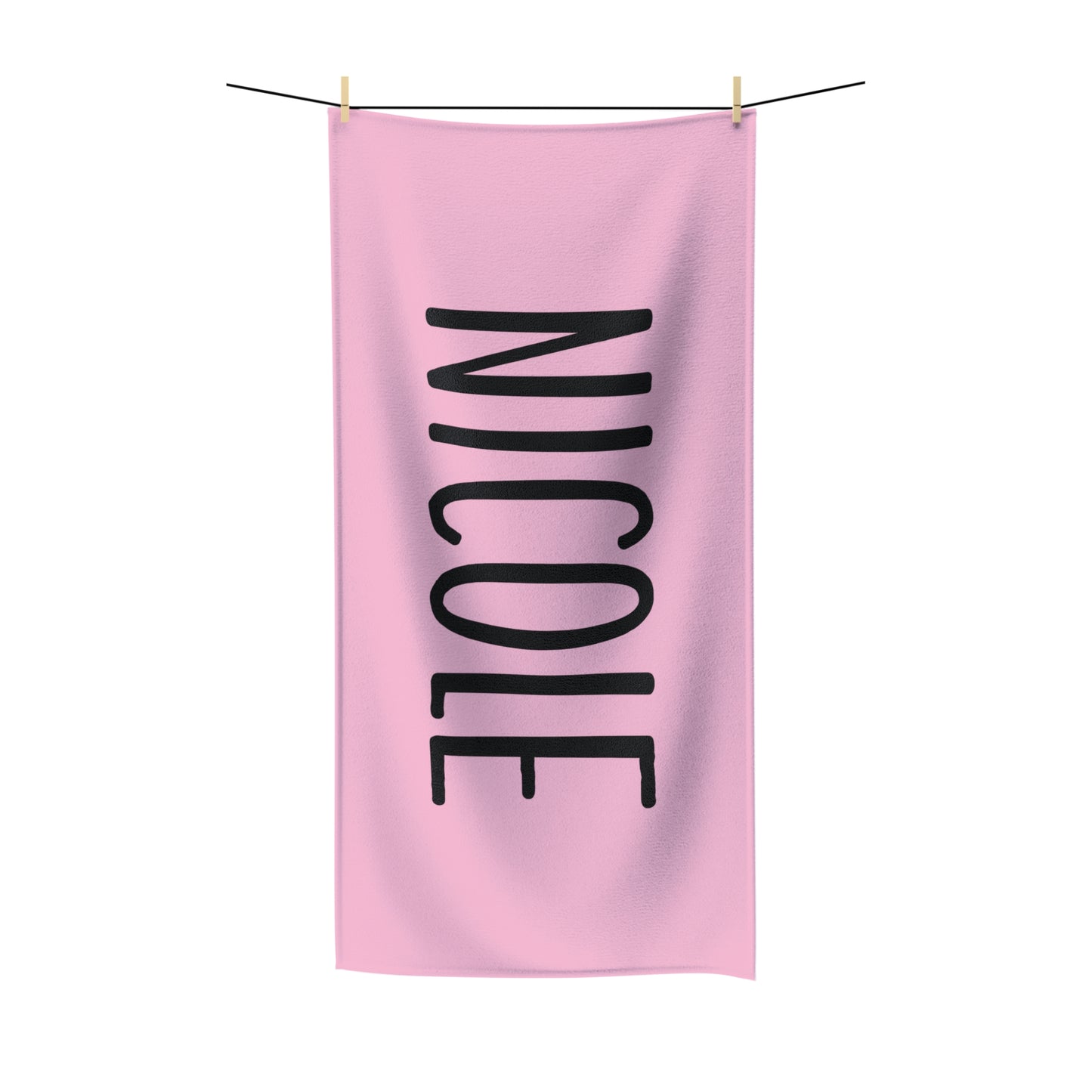 Pink Personalized Beach Towel, Custom Name Pool Towel, Girls Trip and Vacation Towels Gift for Bridesmaids Bachelorette Gift Idea