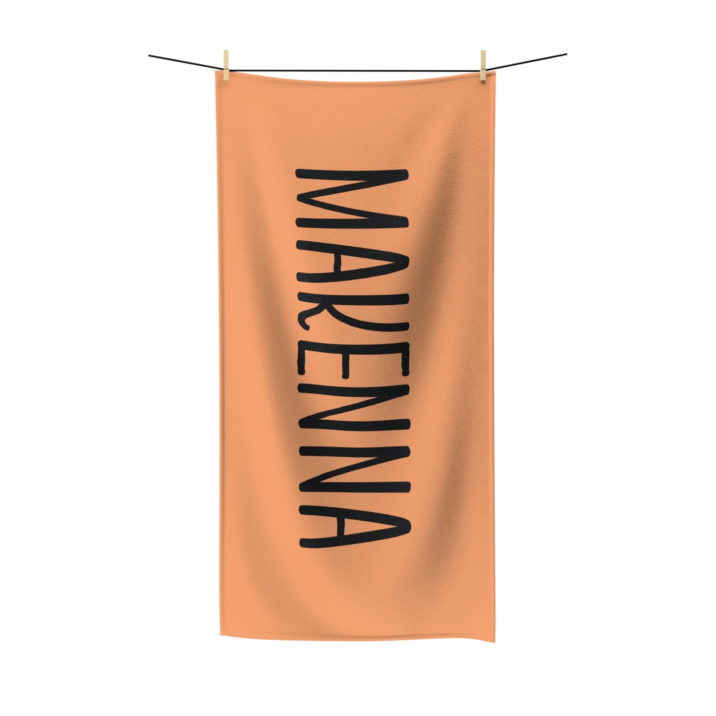 Orange Personalized Beach Towel, Custom Name Pool Towel, Girls Trip and Vacation Towels Gift for Bridesmaids Bachelorette Gift Idea