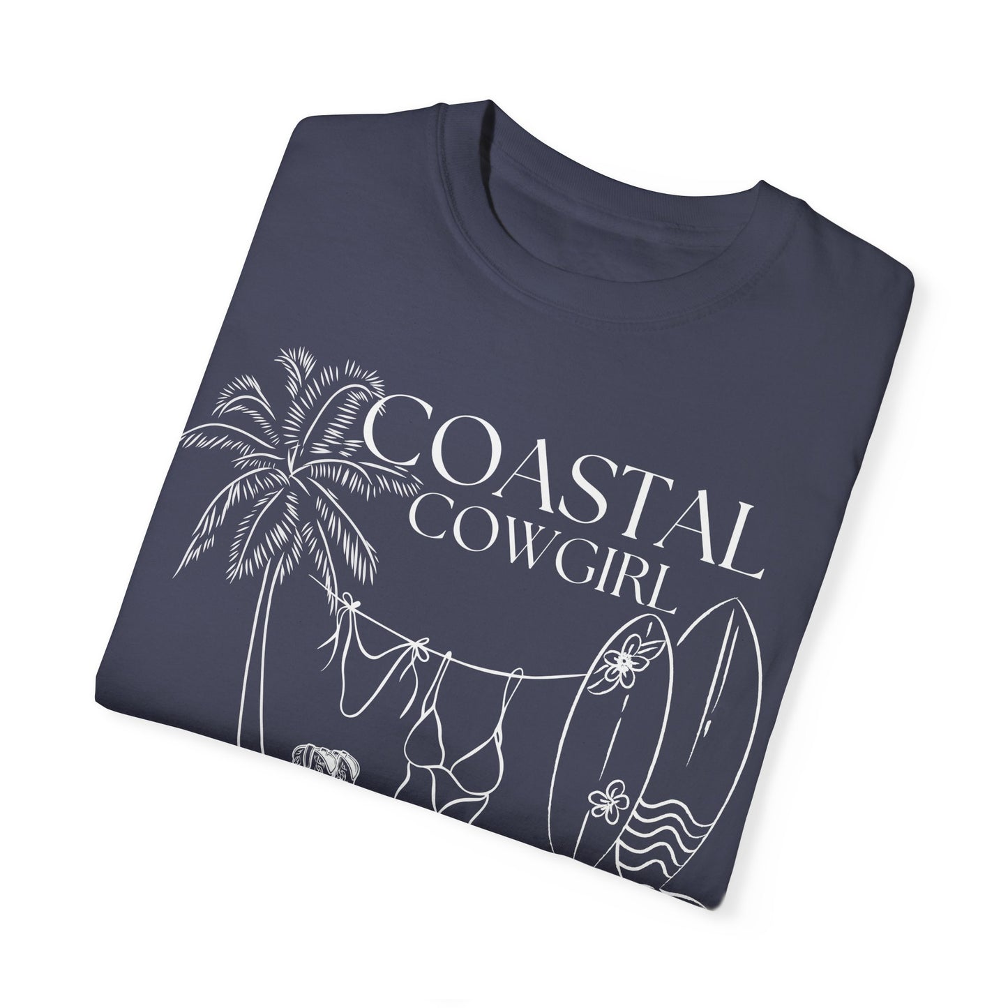 White Coastal Cowgirl Shirt, Comfort Colors Beach Shirt,