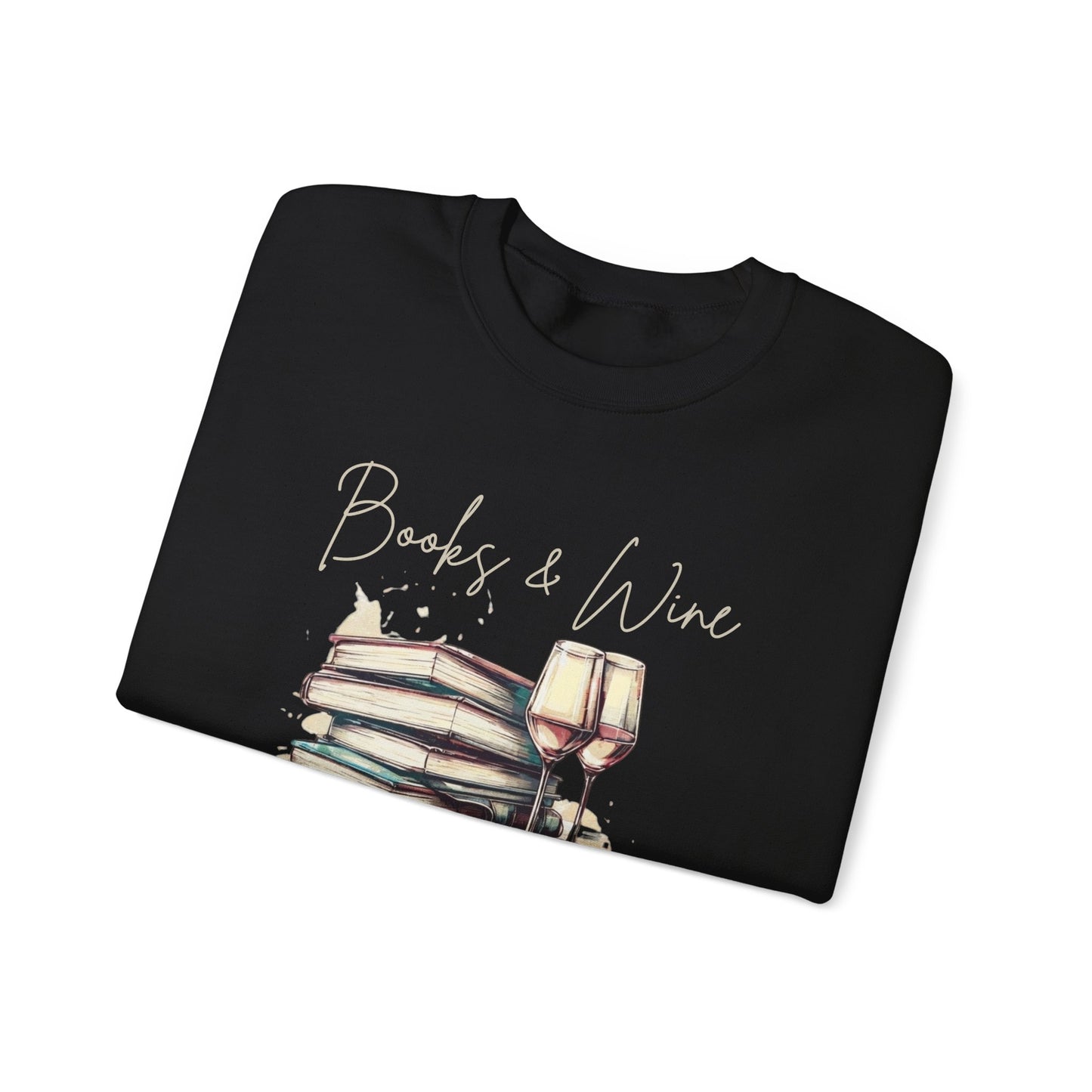 Books and Wine Life is Good Sweatshirt, Book Club Gifts, Book Lover Gift for Reader, Vintage Wine and Books Shirt, Gift for Friend