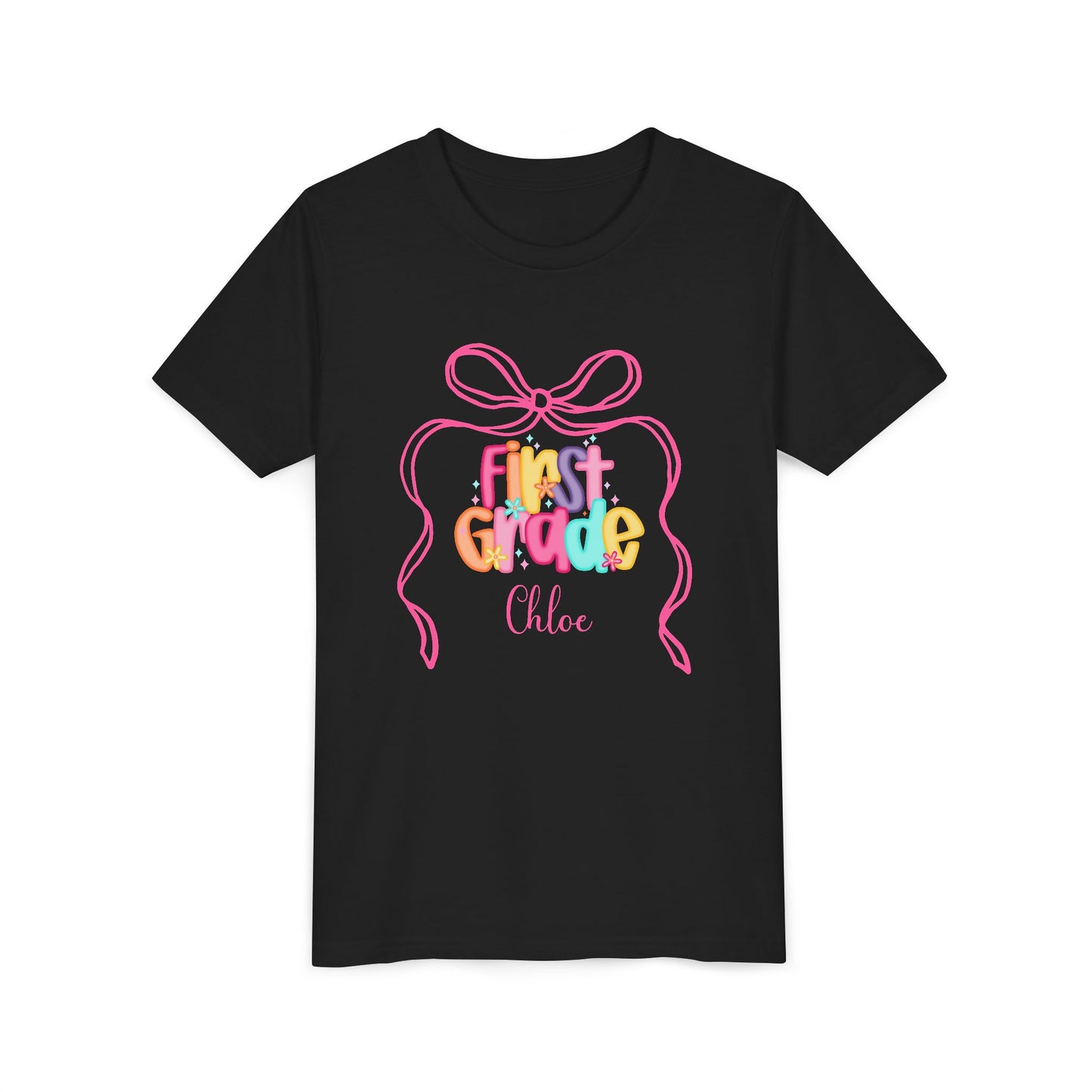 Youth Personalized Girls First Grade Shirt