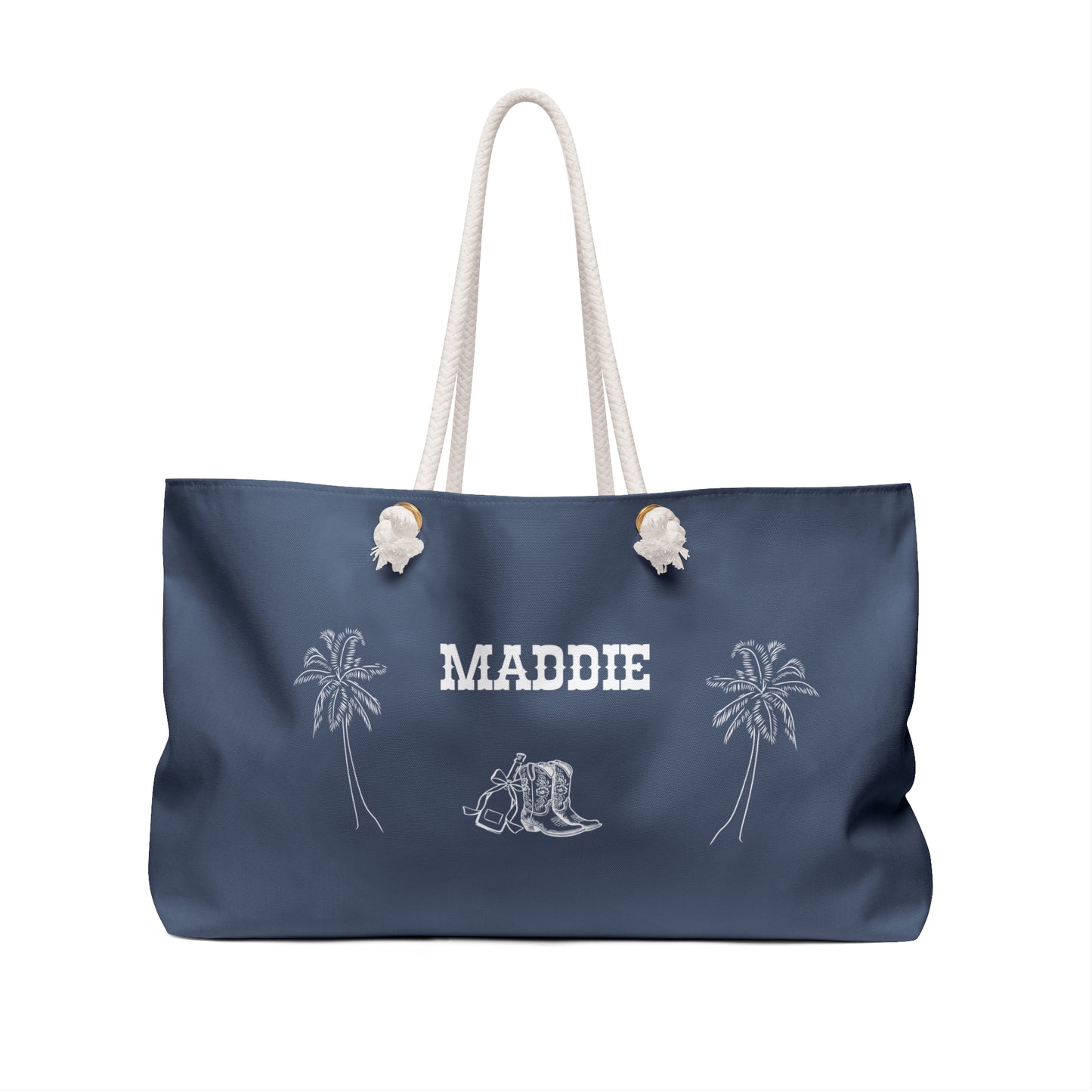 Denim Coastal Cowgirl Bachelorette Weekender Bag