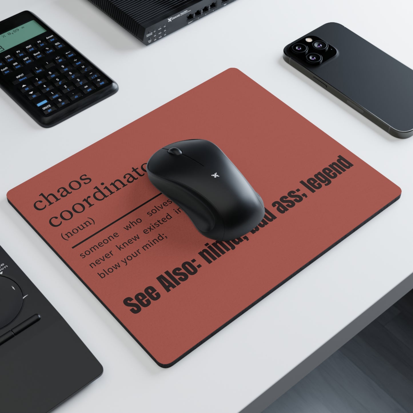 Chaos Coordinator Mouse Pad, Crushing it Desk Accessories, Co-Worker Gift for Boss, Bad Ass Mouse Pad, Office Gift, Funny Desk Accessories