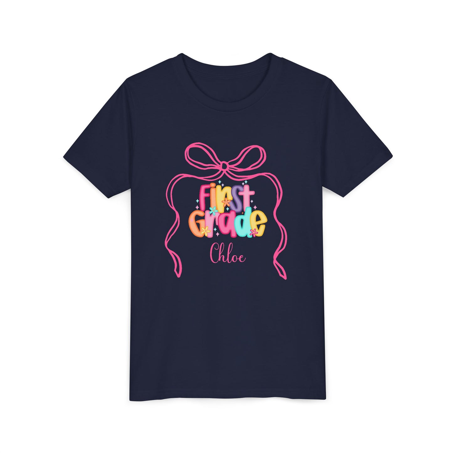 Youth Personalized Girls First Grade Shirt