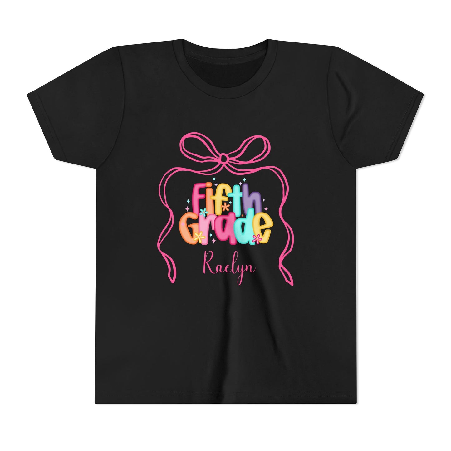 Personalized Girls Fifth Grade Shirt, Custom First Day of School Shirt, Back to School Shirt, 5th Grade Shirt with Name