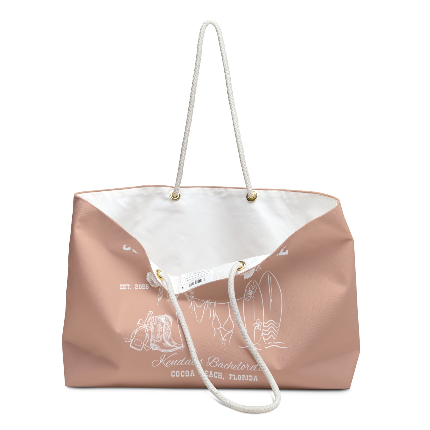 Terracotta Coastal Cowgirl Bachelorette Weekender Bag