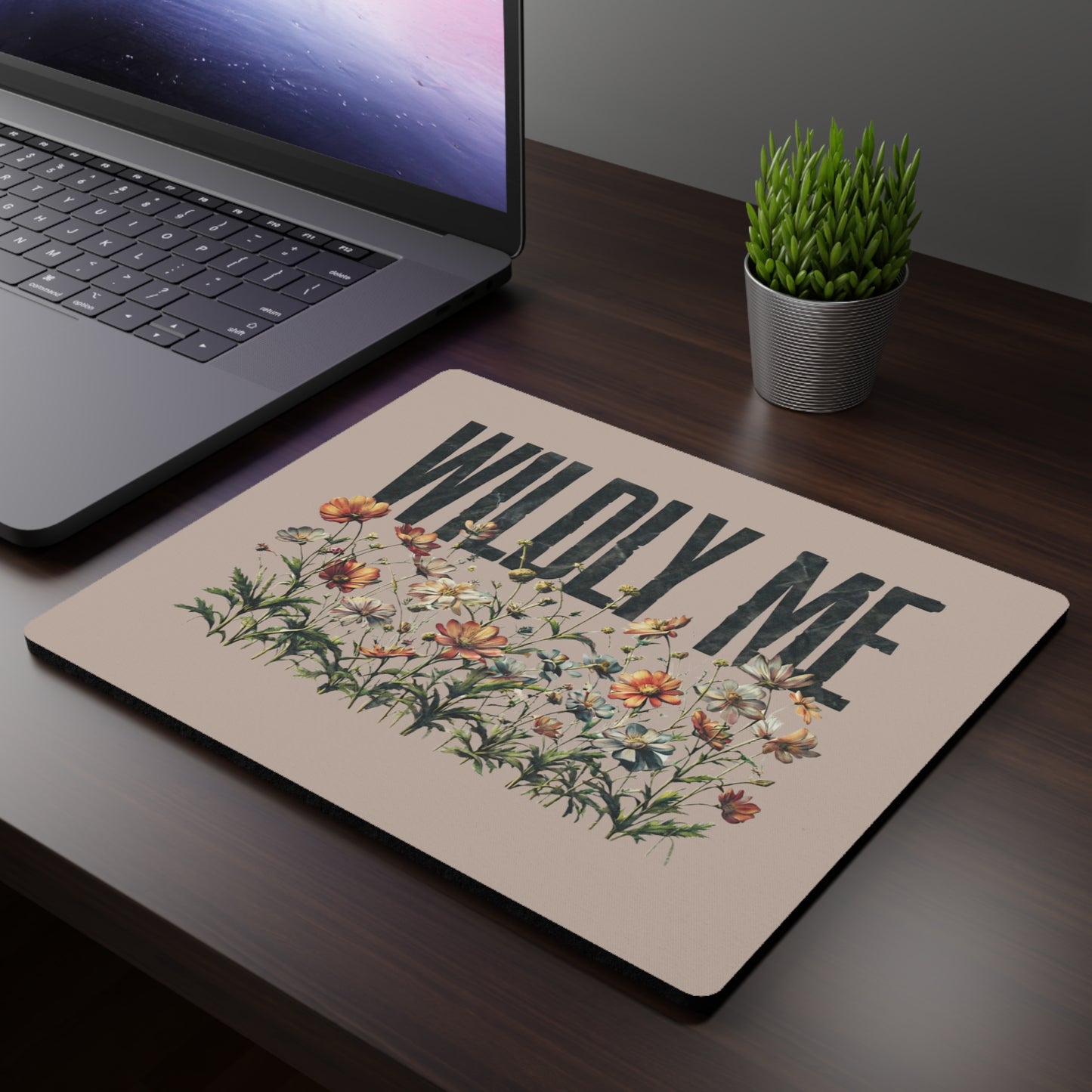 Tan Wildly Me Wildflower Mouse Pad