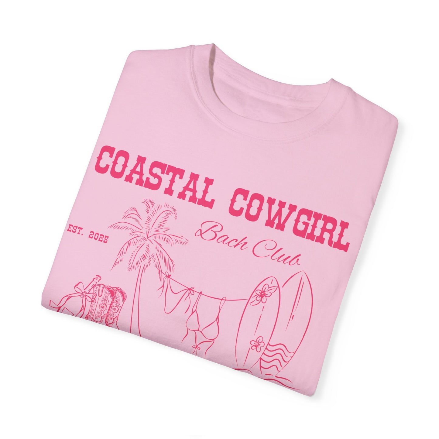 White Custom Bachelorette Coastal Cowgirl Shirt, Comfort Colors Beach Bachelorette Party Shirts, Boho Beachy Bridesmaid Gifts