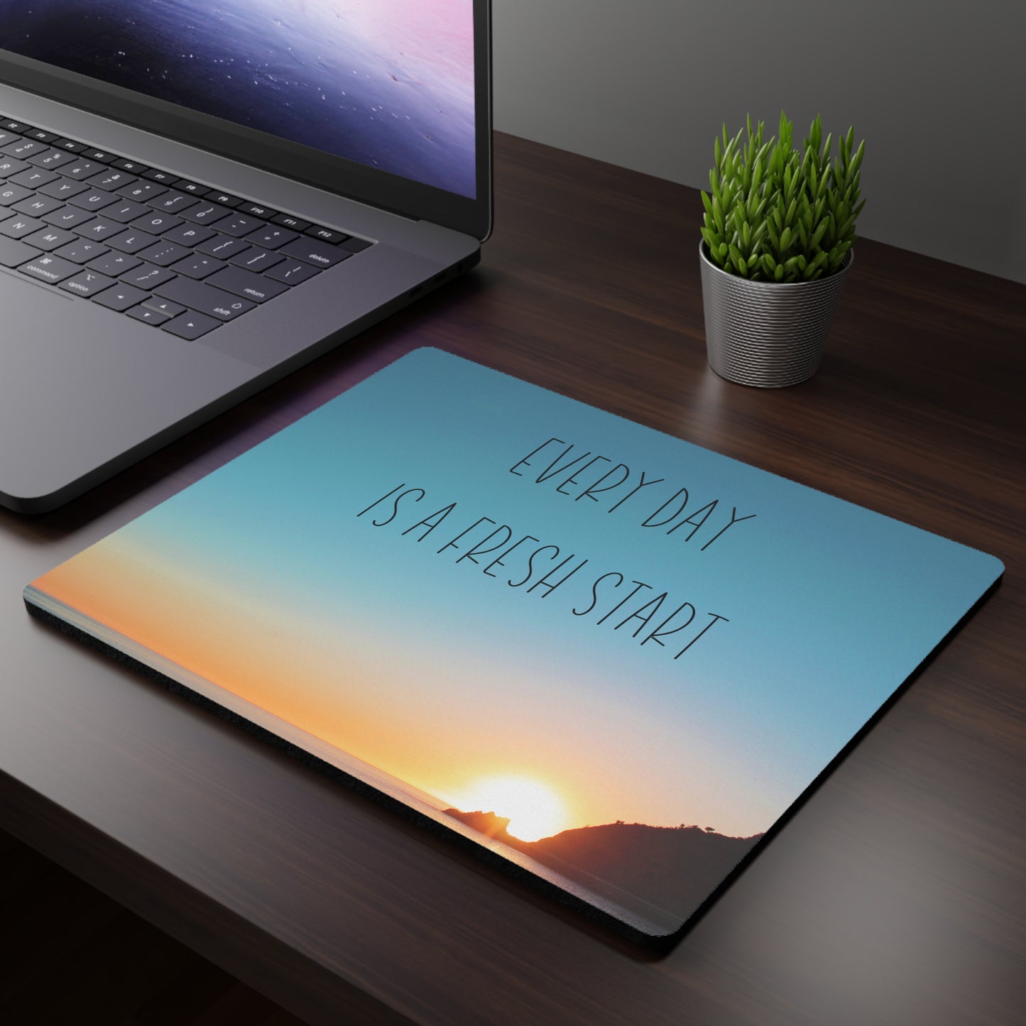 Fresh Start Mouse Pad, Daily Reminder Motivational Desk Accessory Inspirational Office Gift, Human Resources Work from Home Gift for Co-worker