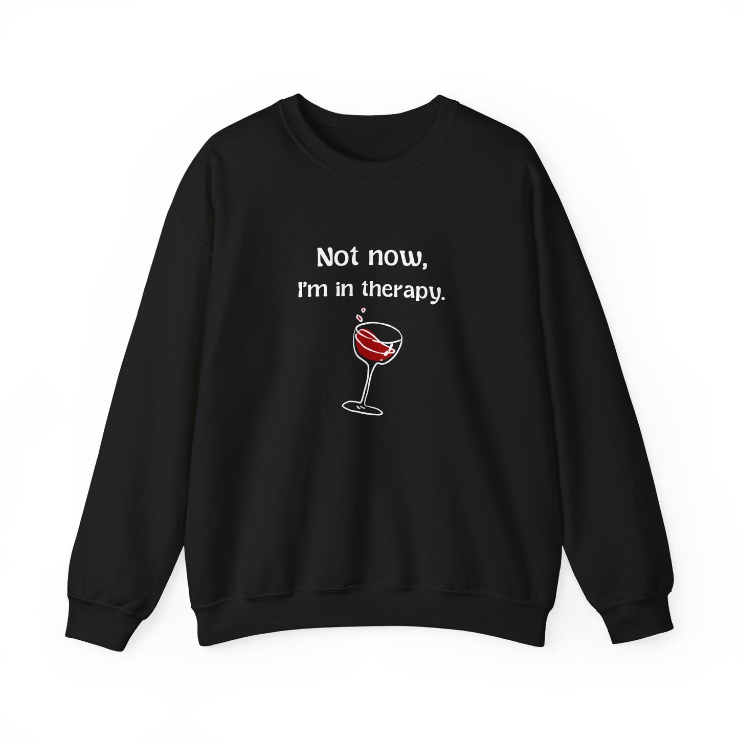 Not Now, I'm in Therapy Shirt Wine Therapy Hoodie Funny Wine Gift for Girlfriend Weekend Girls Day Group Therapy Day Drinking Gift for Her