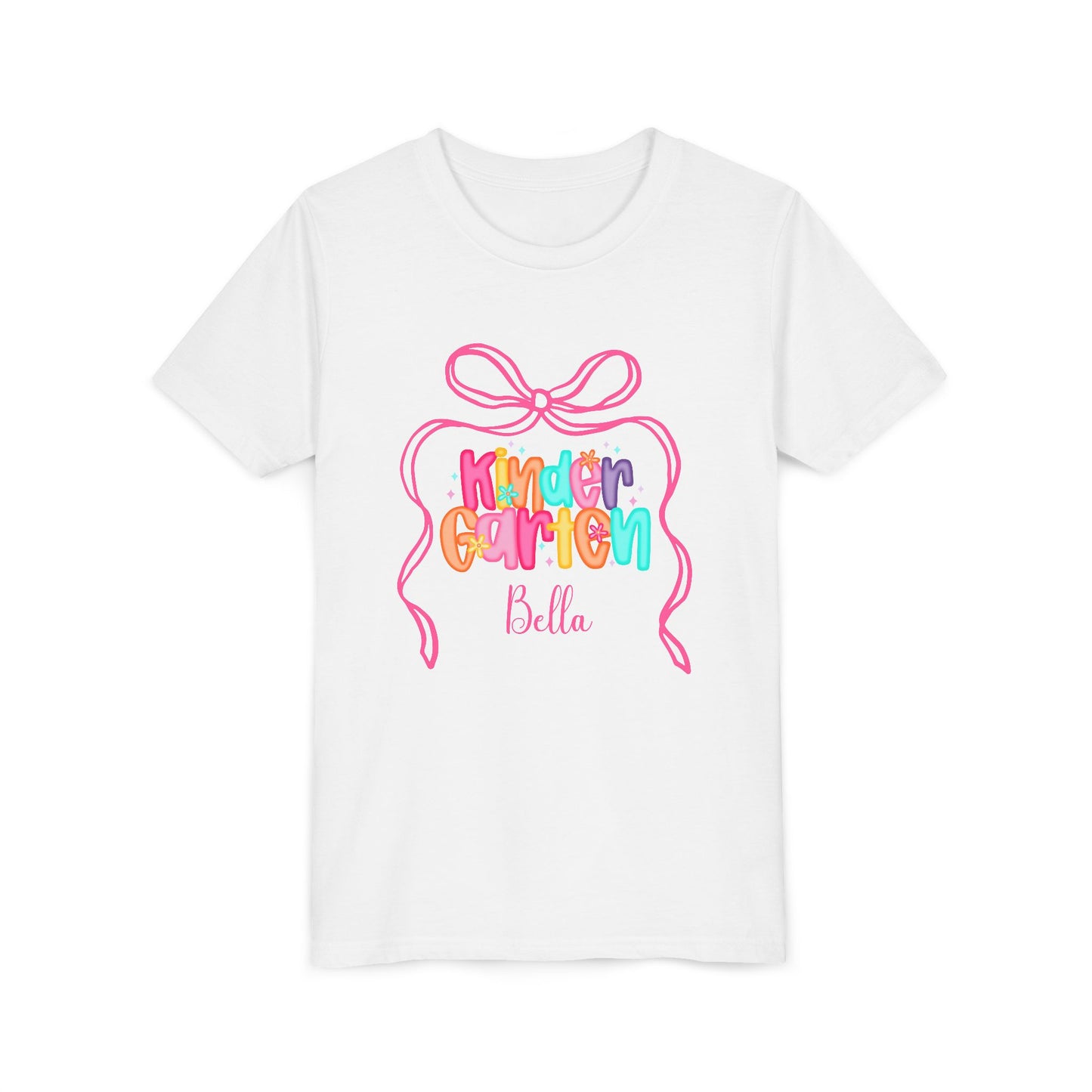 Personalized Girls Kindergarten Shirt, Custom First Day of School Shirt, Back to School Shirt, Toddler Kindergarten Shirt with Name