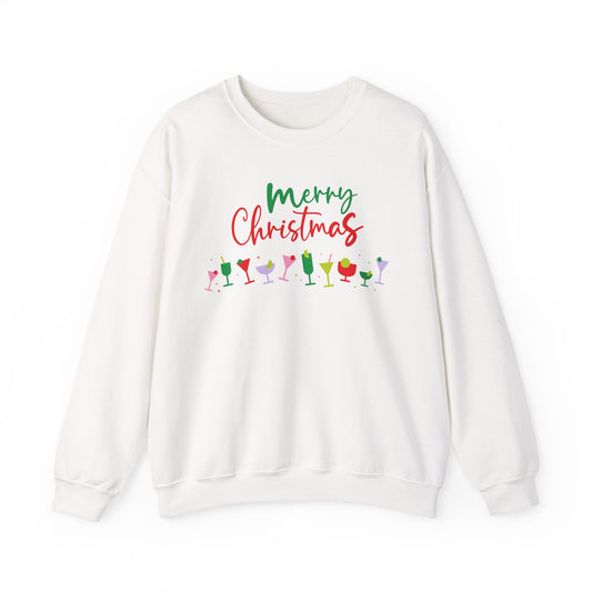 Christmas Cocktails Sweatshirt, Holiday Drink Sweatshirt, Christmas Party Shirt, Family Gathering Holiday Festive Hoodie