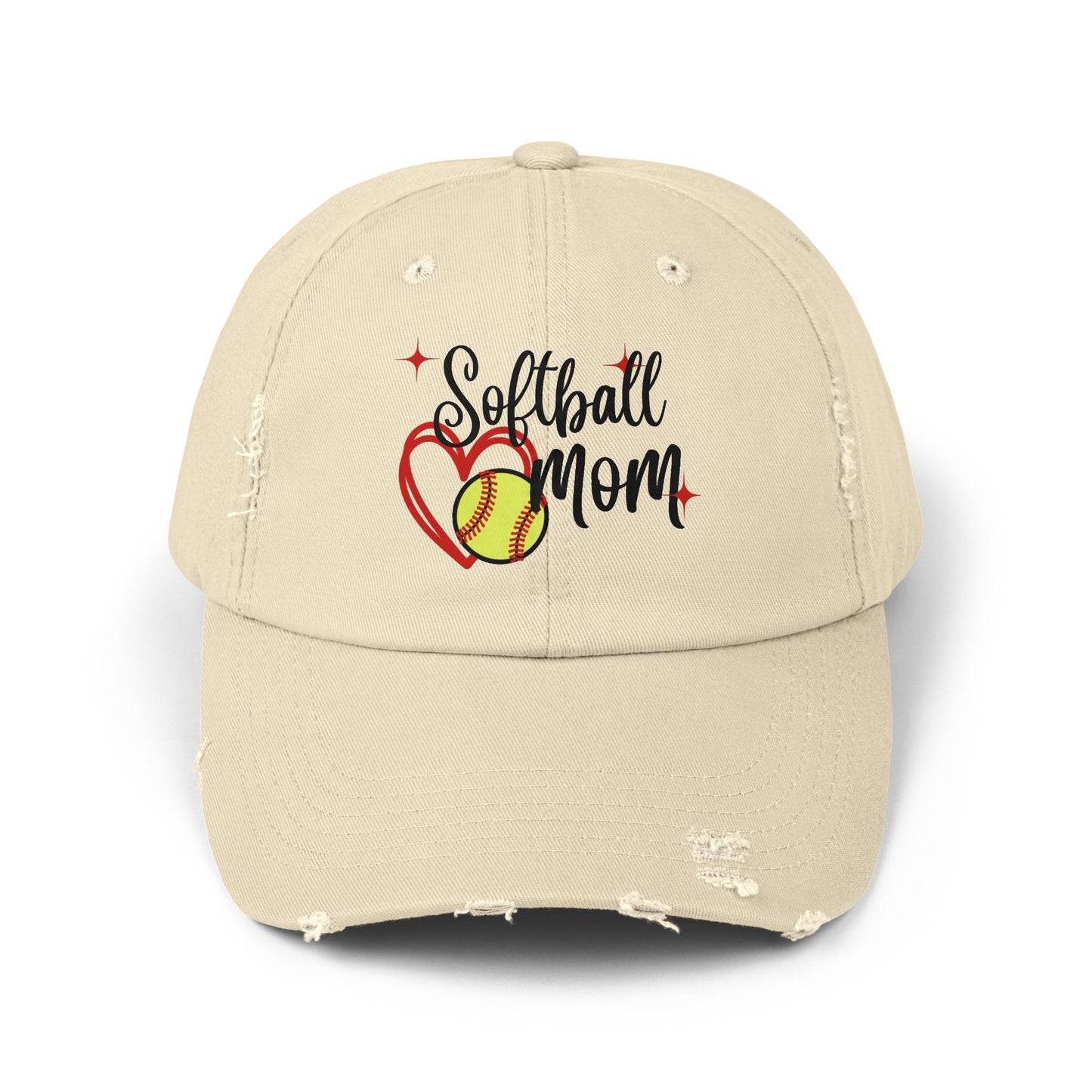 Softball Mom Hat Gift for Mom Softball Heart Hat Gift for Her Cute Softball Hat Mother's Day Gift for Softball Mom