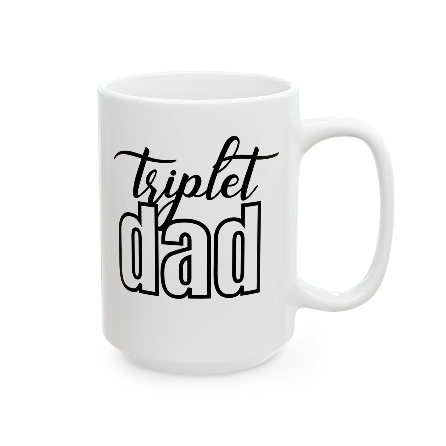 Triplet Dad Mug print both sides