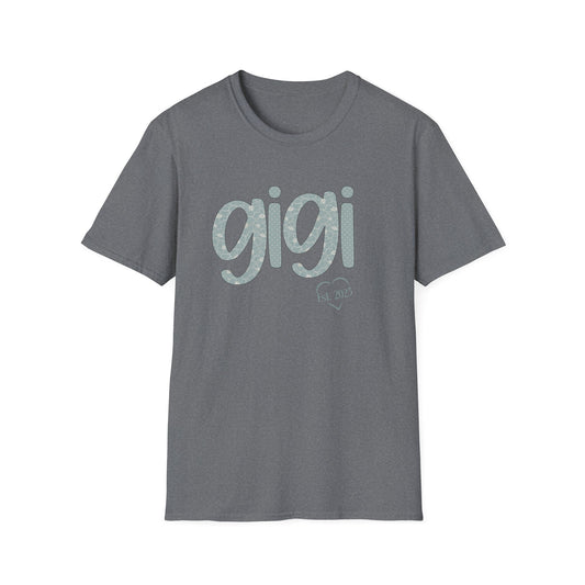 Custom Gigi Est Shirt, Gigi Floral Tee, Birthday Gift for Gigi,  Gift For Mom, Gender Reveal Shirt, Gift from Grandkids, New Gigi Gift