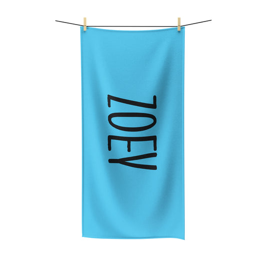 Aqua Personalized Beach Towel, Custom Name Pool Towel, Girls Trip and Vacation Towels Gift for Bridesmaids Bachelorette Gift Idea