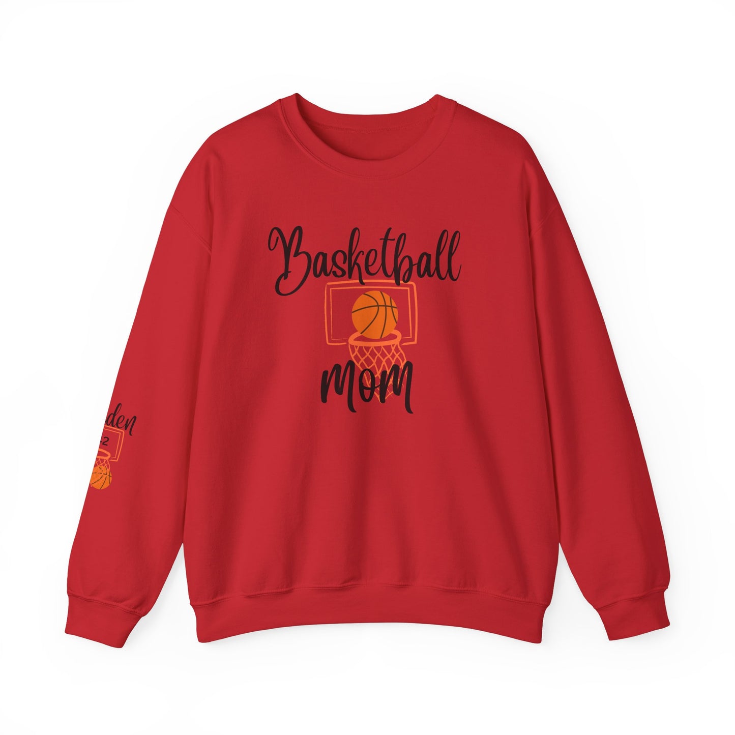 Custom Basketball Mom Shirt, Personalized Mom Basketball Sweatshirt, Mom Name on Sleeve Shirt Basketball Mom Gift