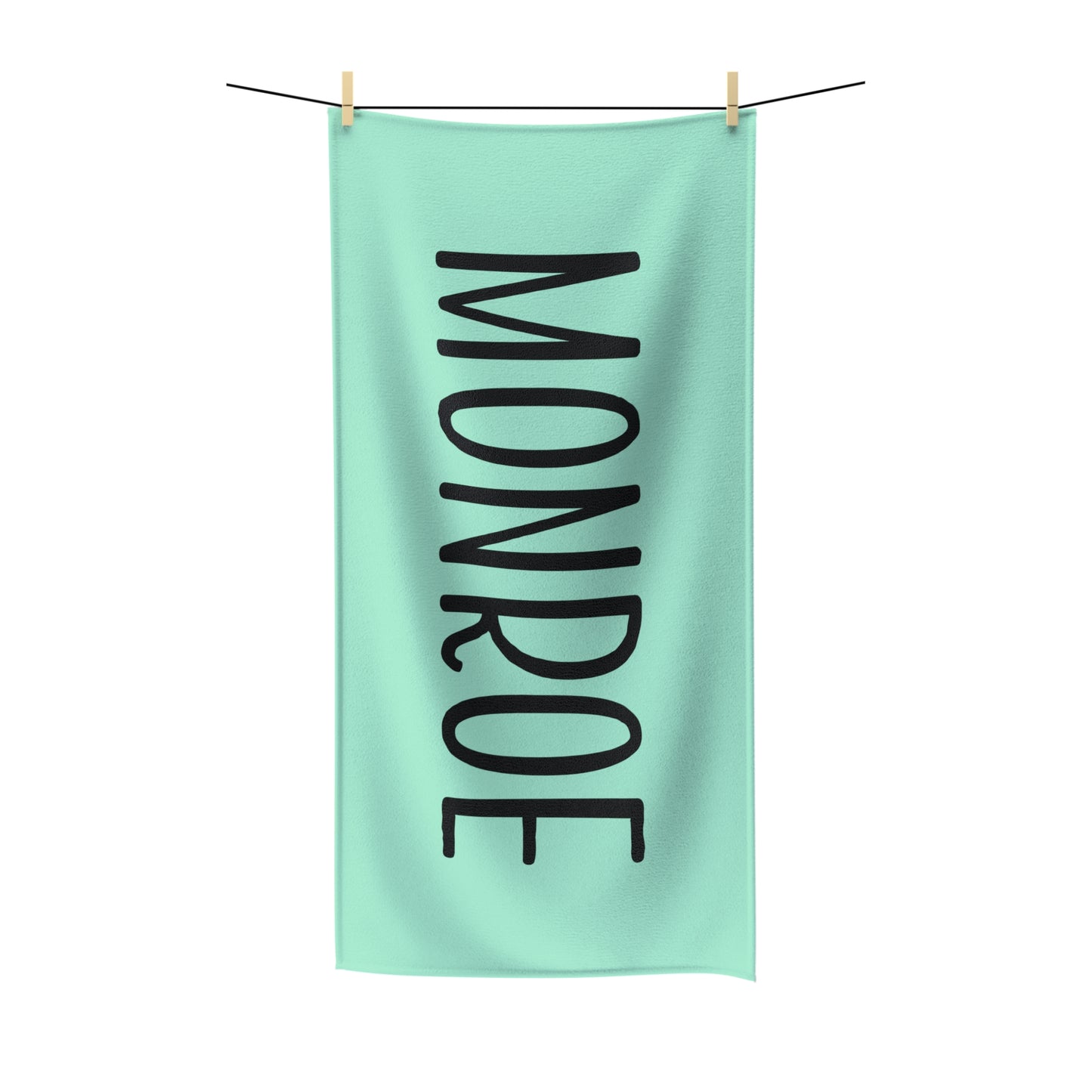 Mint Personalized Beach Towel, Custom Name Pool Towel, Girls Trip and Vacation Towels Gift for Bridesmaids Bachelorette Gift Idea