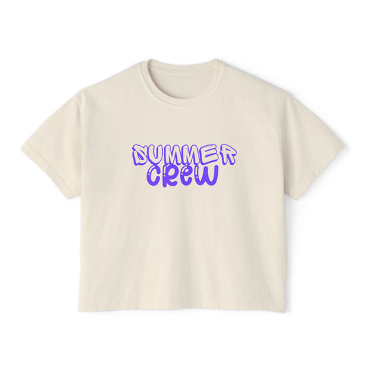 Purple Summer Crew Boxy Tee