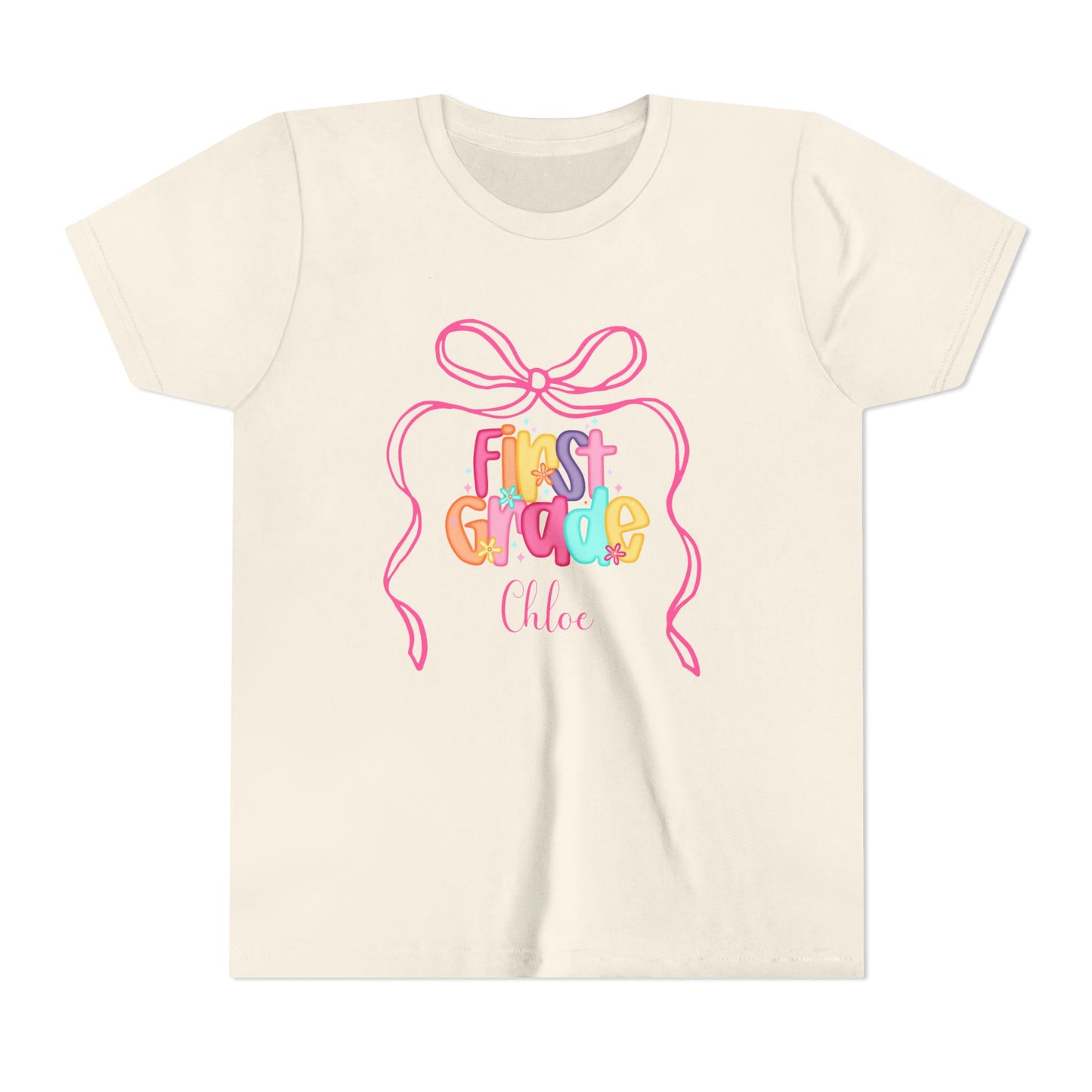 Youth Personalized Girls First Grade Shirt