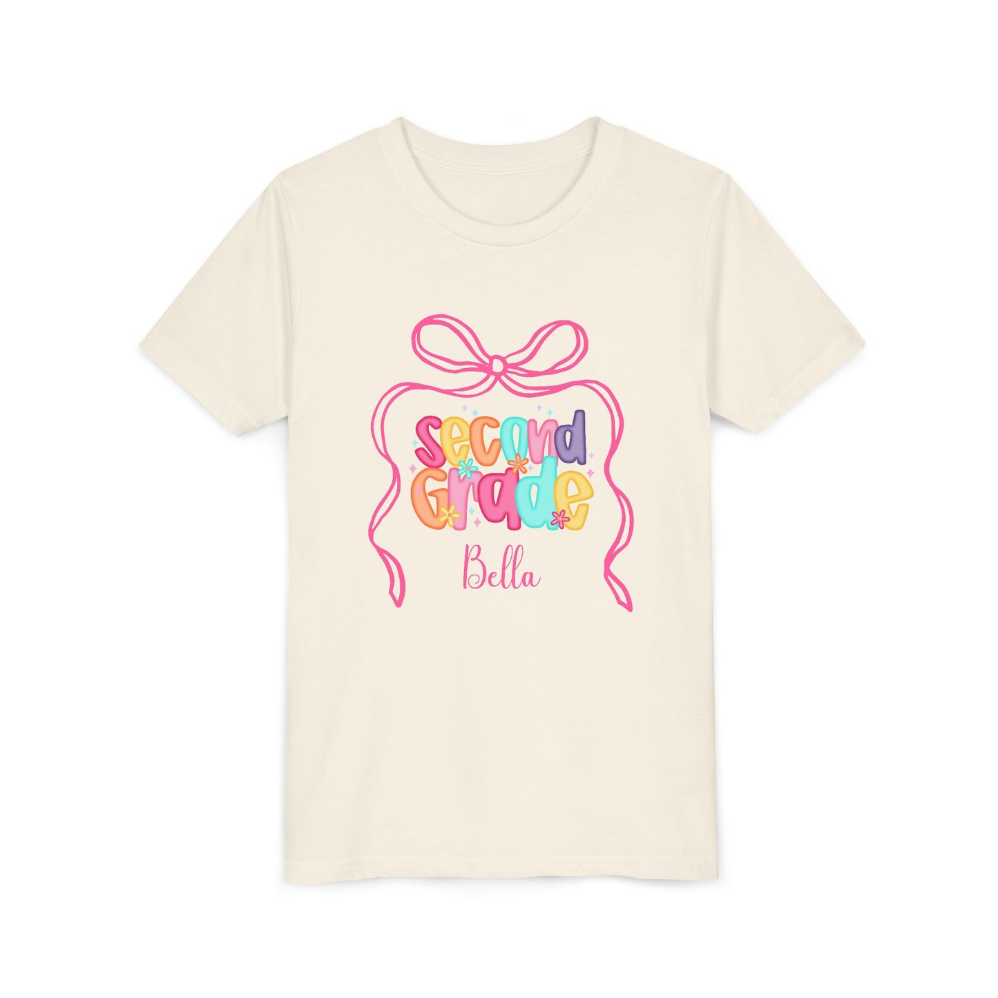 Personalized Girls Second Grade Shirt, Custom First Day of School Shirt, Back to School Shirt, 2nd Grade Shirt with Name