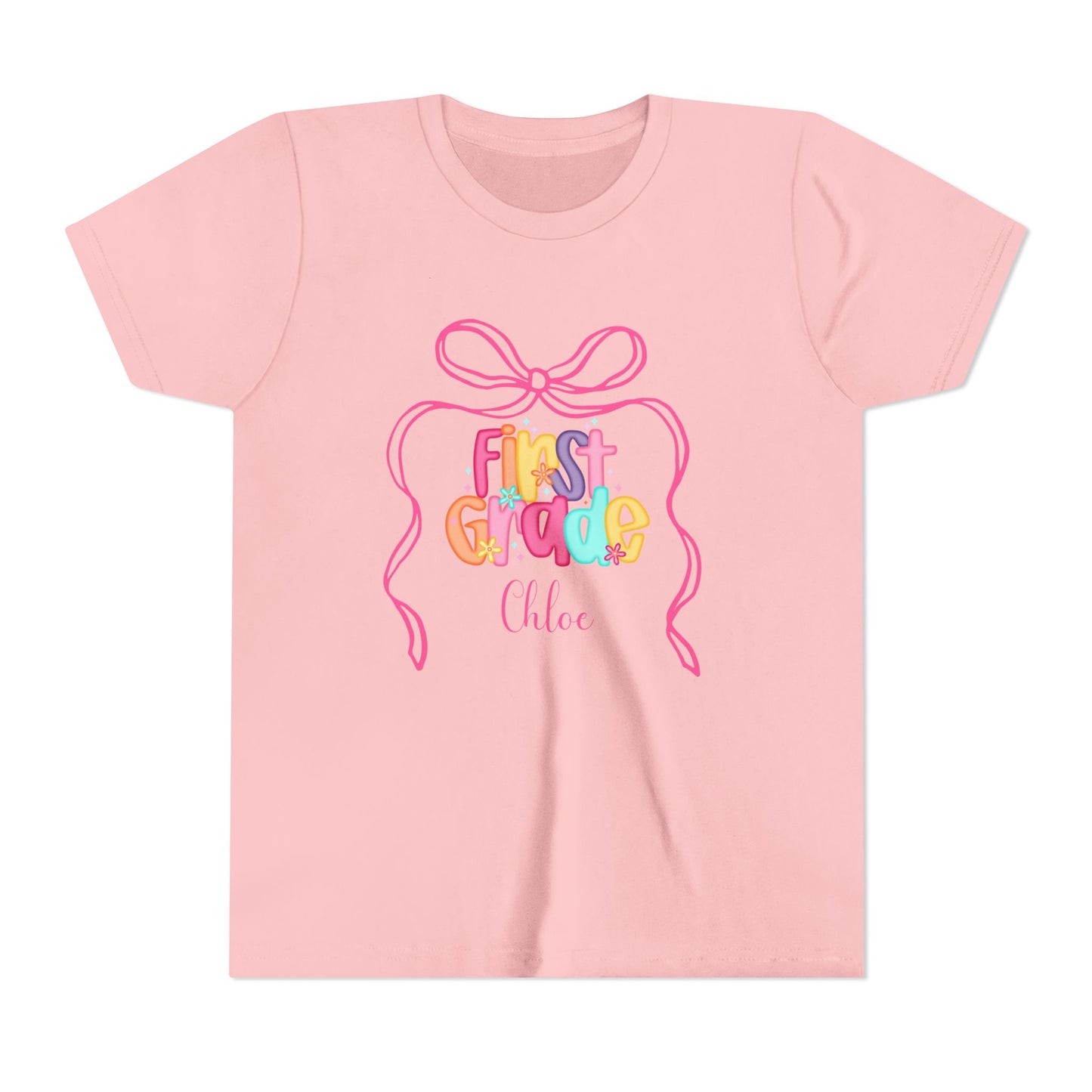 Youth Personalized Girls First Grade Shirt