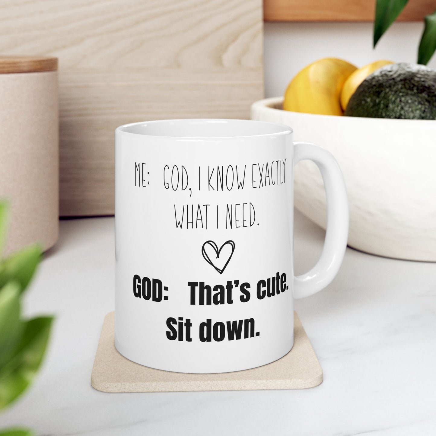 Me and God White Mug