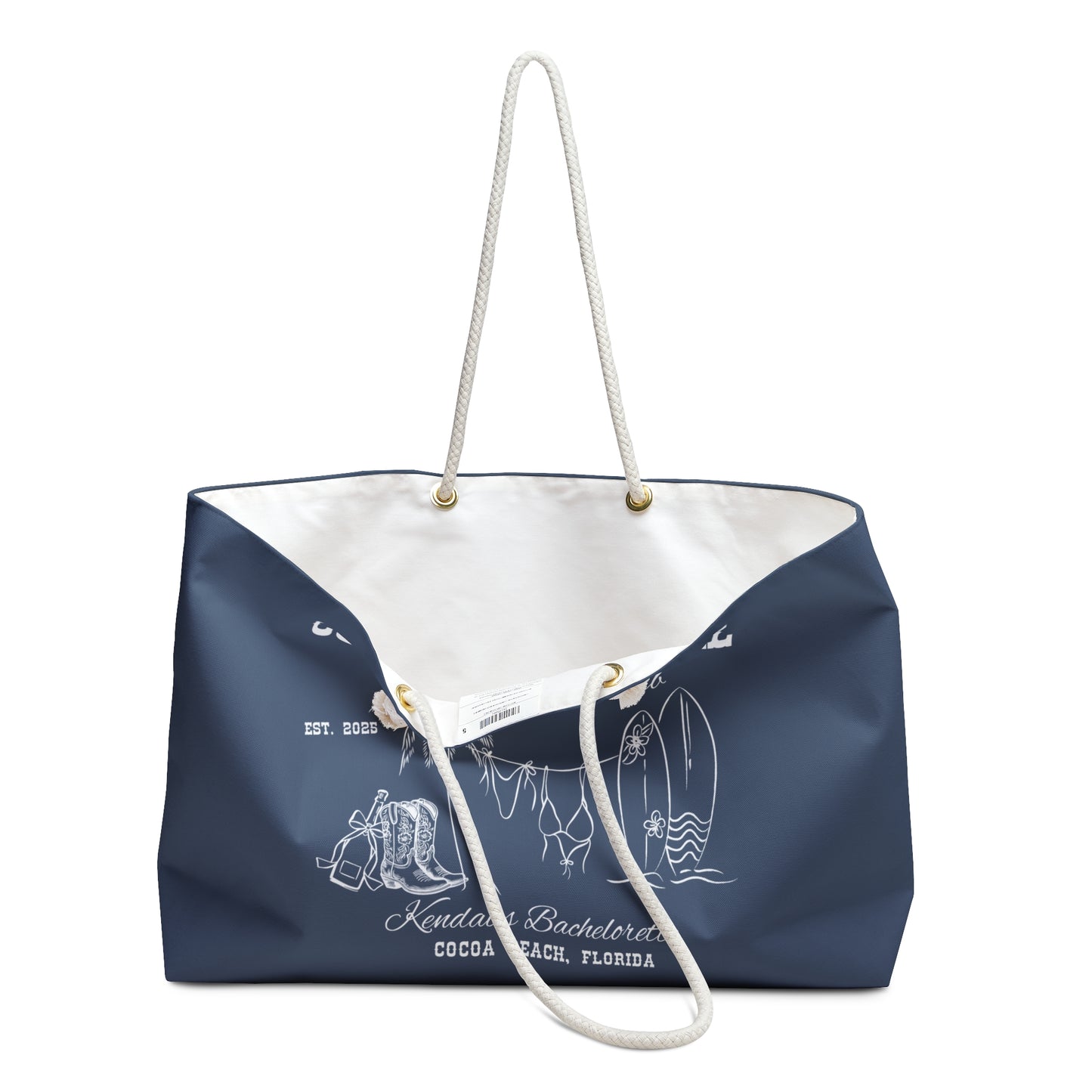 Denim Coastal Cowgirl Bachelorette Weekender Bag