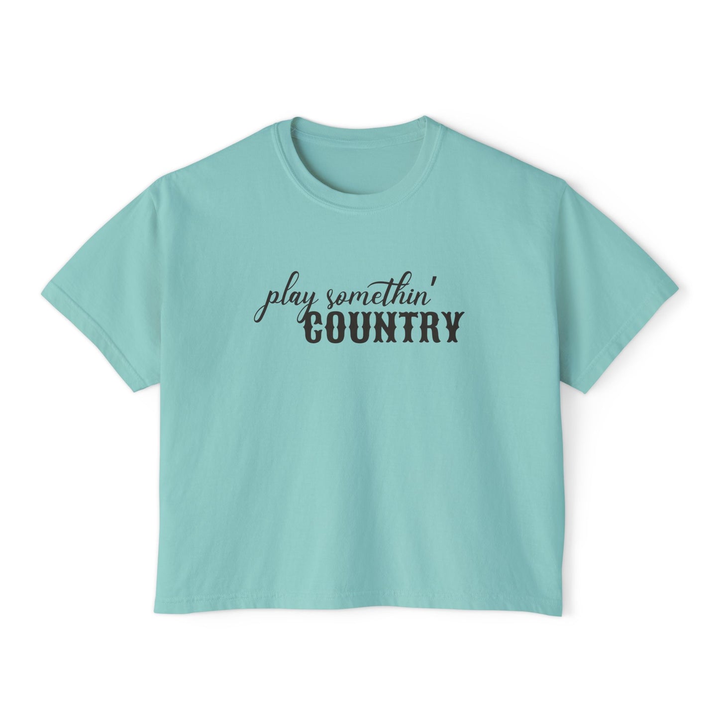 Play Something Country Boxy Tee, Comfort Colors Country Music Festival Shirt
