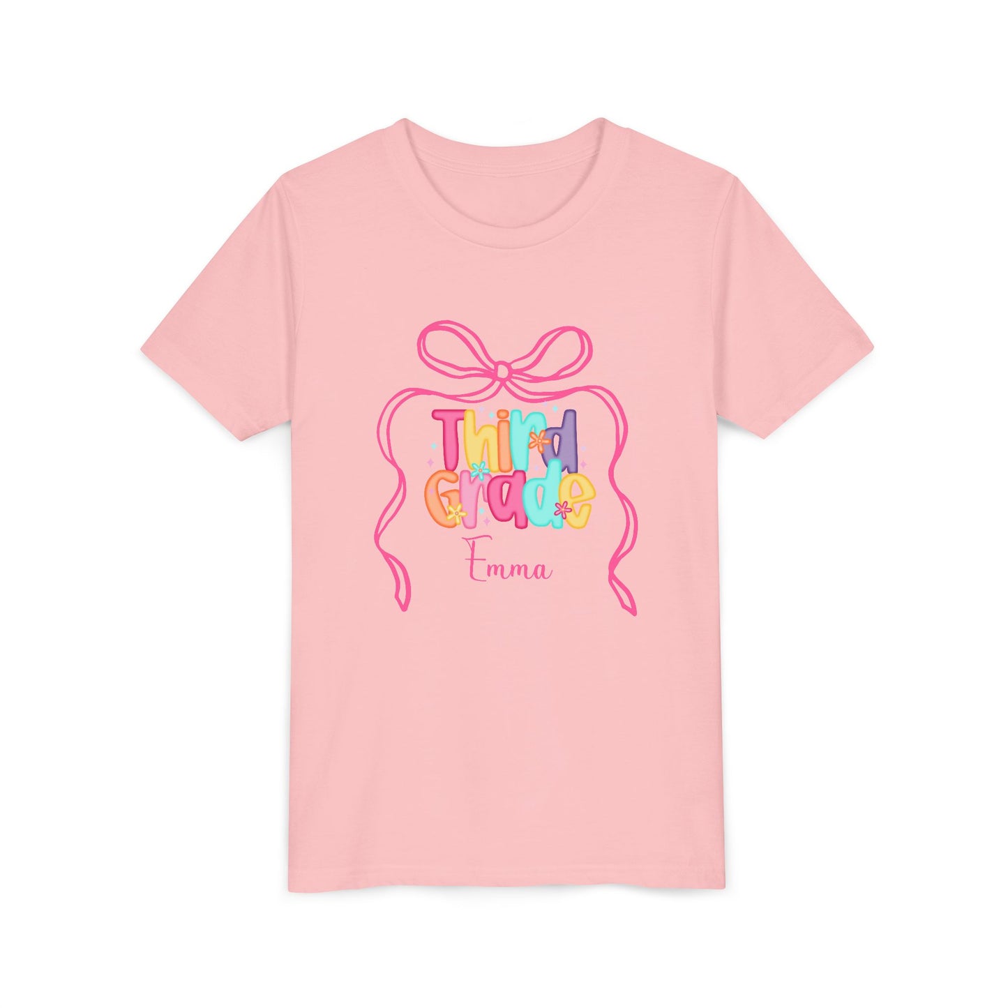 Personalized Girls Third Grade Shirt, Custom First Day of School Shirt, Back to School Shirt, 3rd Grade Shirt with Name