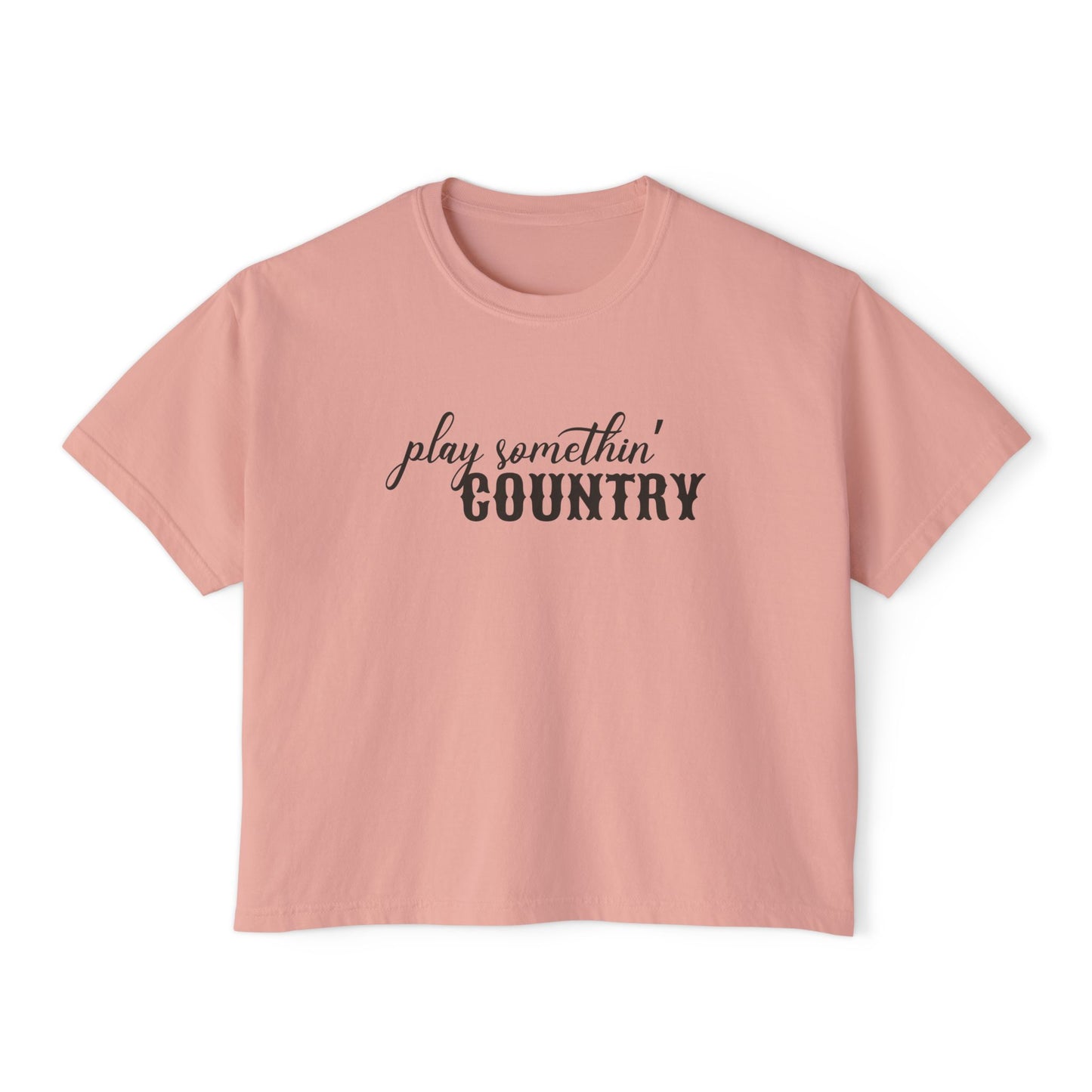 Play Something Country Boxy Tee, Comfort Colors Country Music Festival Shirt