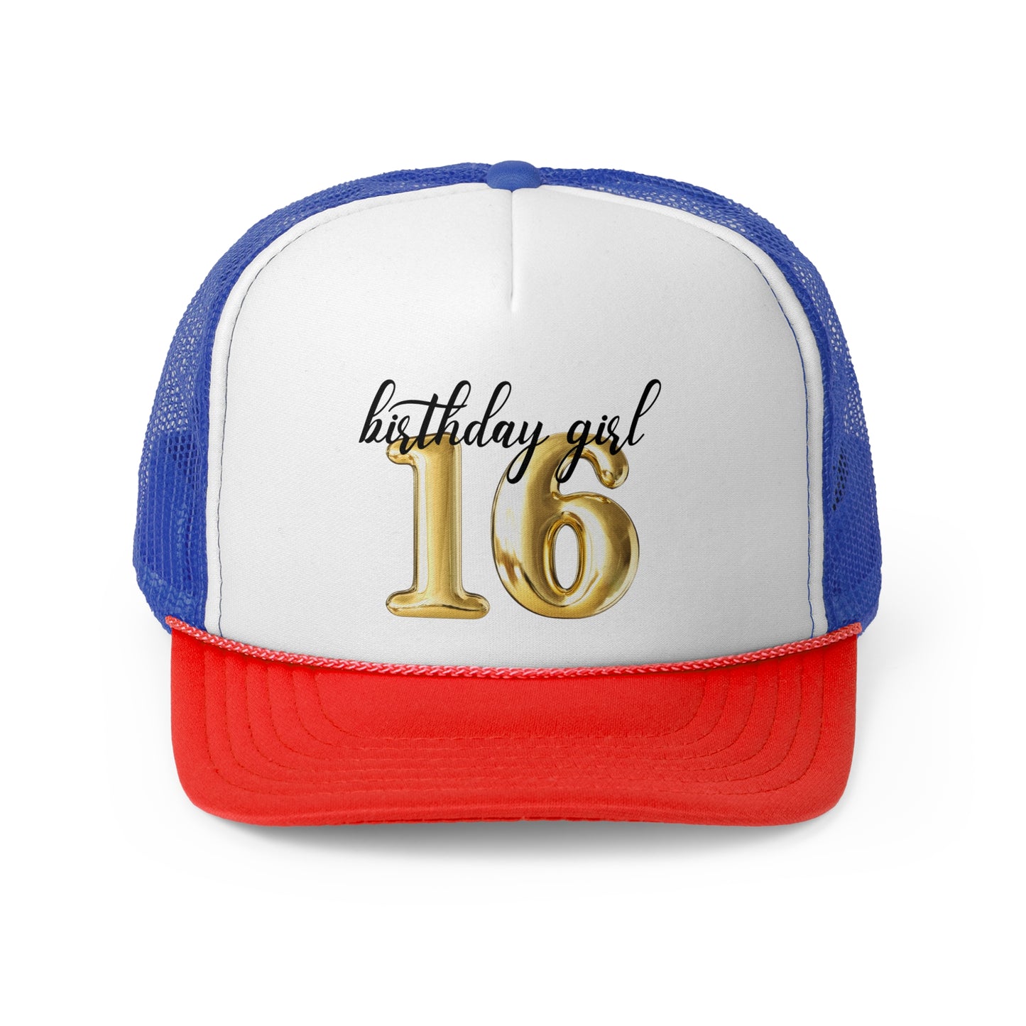 16th Birthday Girl Trucker Hat, Sweet 16 Birthday Crew Trucker Hats, 16th Birthday Gift, 16th Birthday Group Trucker Hats
