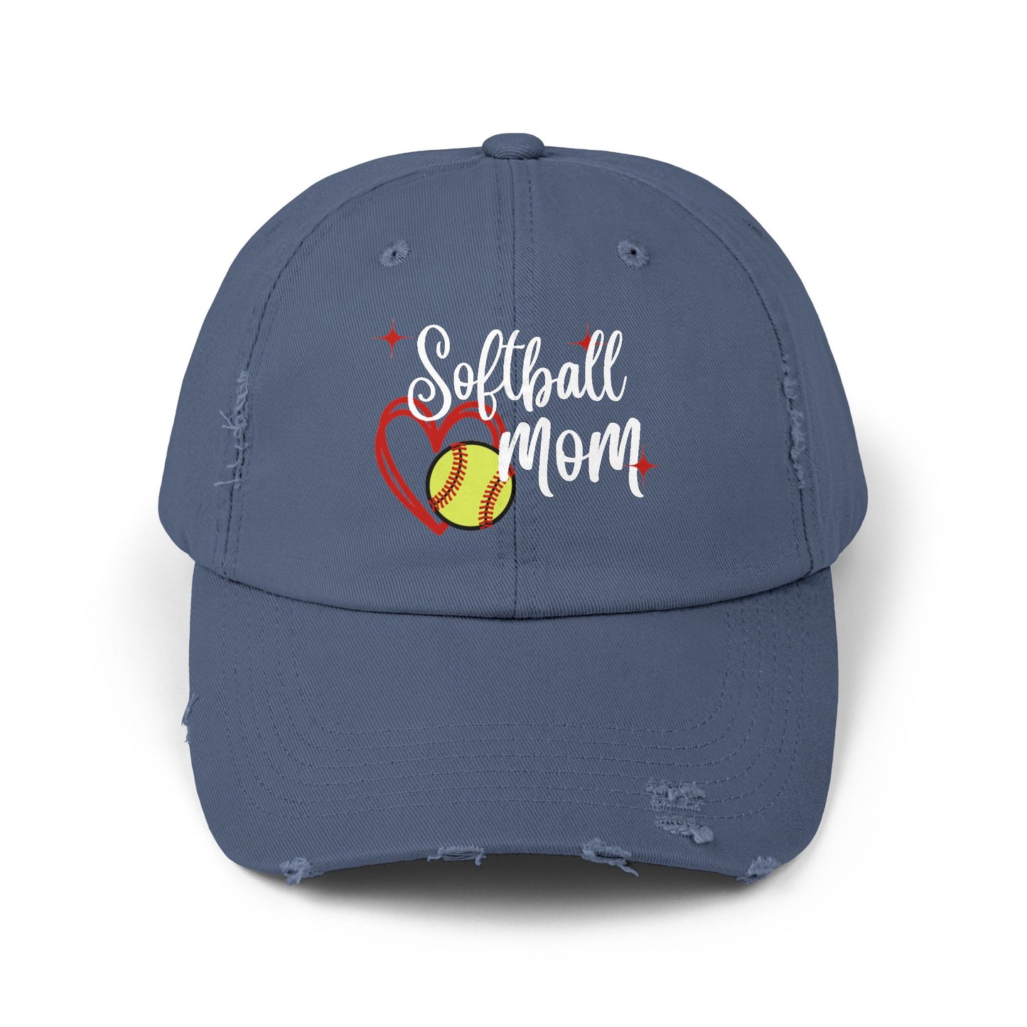 Softball Mom Hat Gift for Mom Softball Heart Hat Gift for Her Cute Softball Hat Mother's Day Gift for Softball Mom