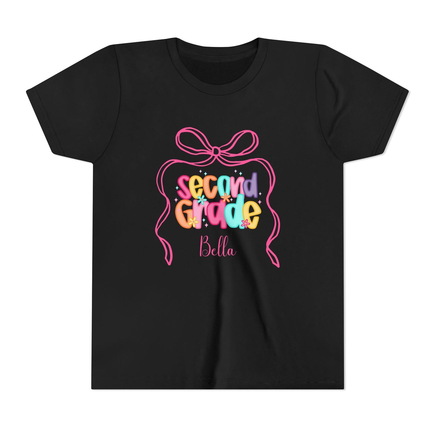 Personalized Girls Second Grade Shirt, Custom First Day of School Shirt, Back to School Shirt, 2nd Grade Shirt with Name