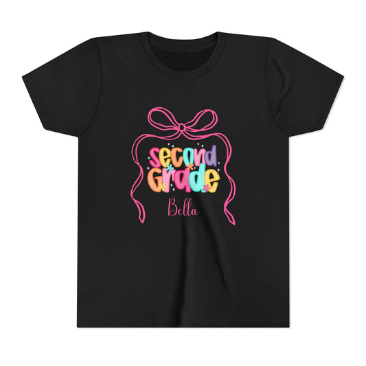 Personalized Girls Second Grade Shirt, Custom First Day of School Shirt, Back to School Shirt, 2nd Grade Shirt with Name