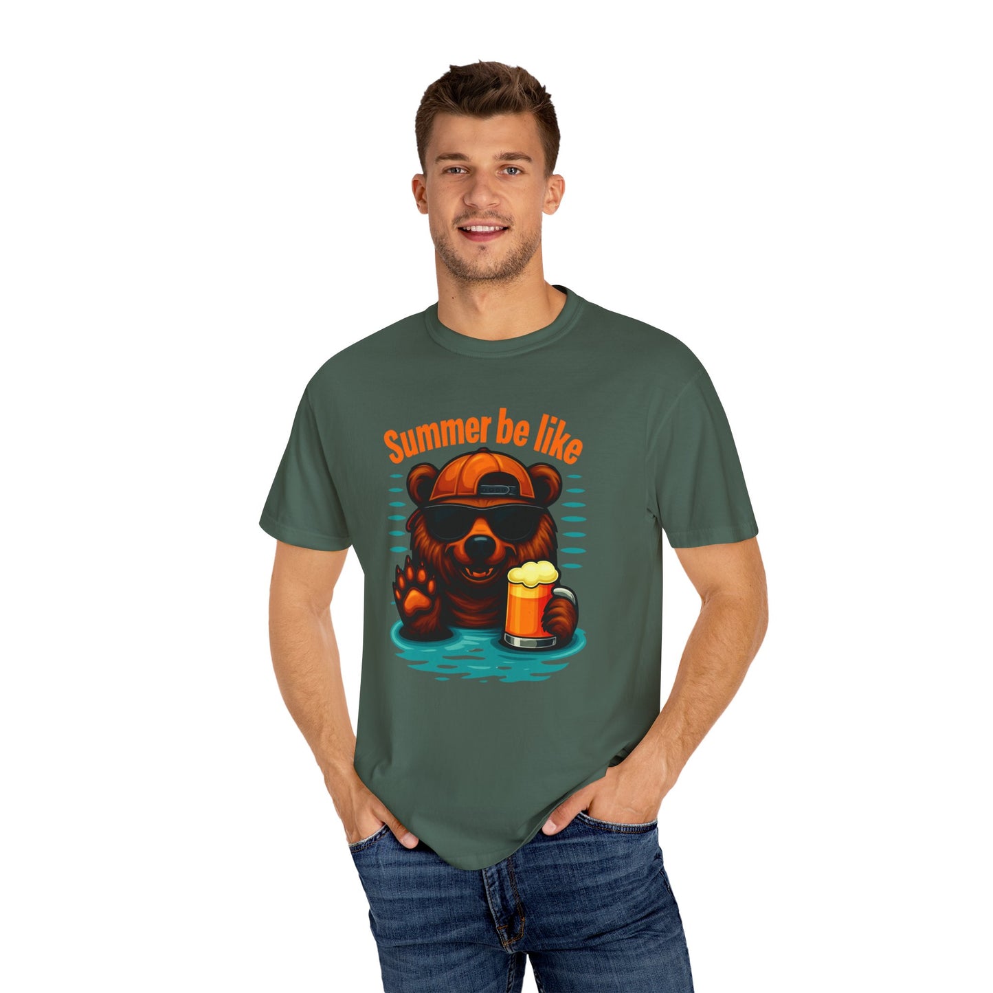 Summer Be Like Bear Shirt, Funny Dad Shirt, Summer Shirt, Mens Boating Shirt, Mens Pool Party Shirt, Camping Shirt, Gift for Him