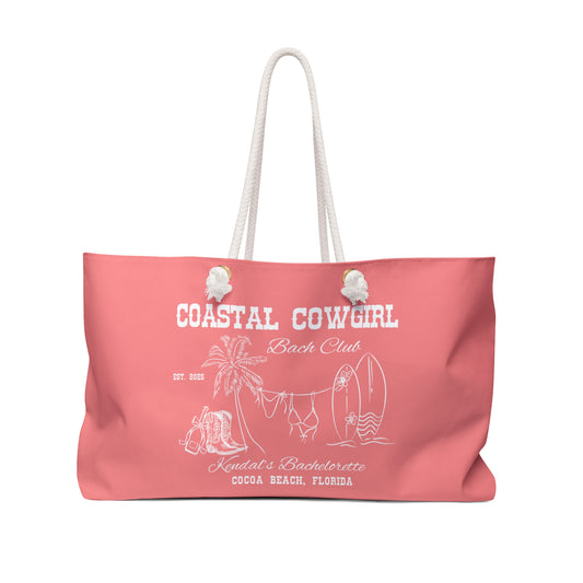 Watermelon Coastal Cowgirl Bachelorette Weekender Bag