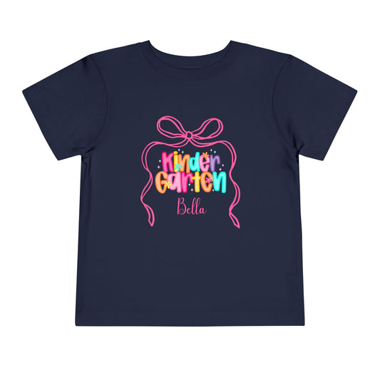 Personalized Girls Kindergarten Shirt, Custom First Day of School Shirt, Back to School Shirt, Toddler Kindergarten Shirt with Name