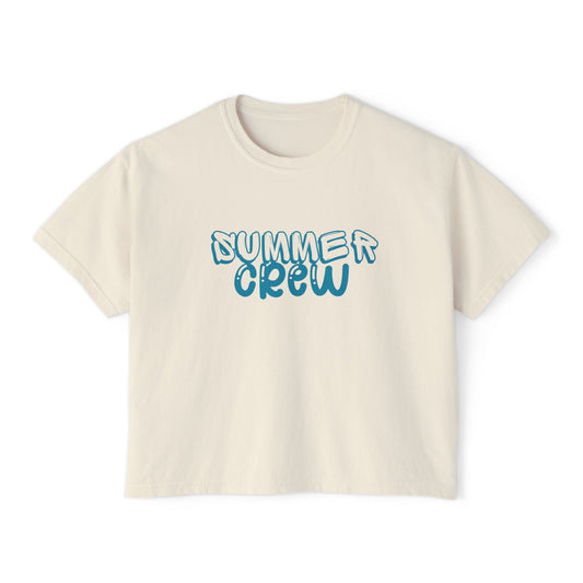 Aqua Summer Crew Boxy Tee