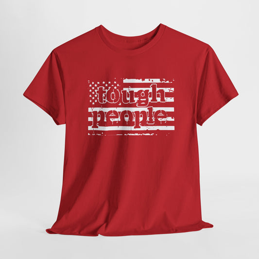 Women Tough People American Flag Shirt