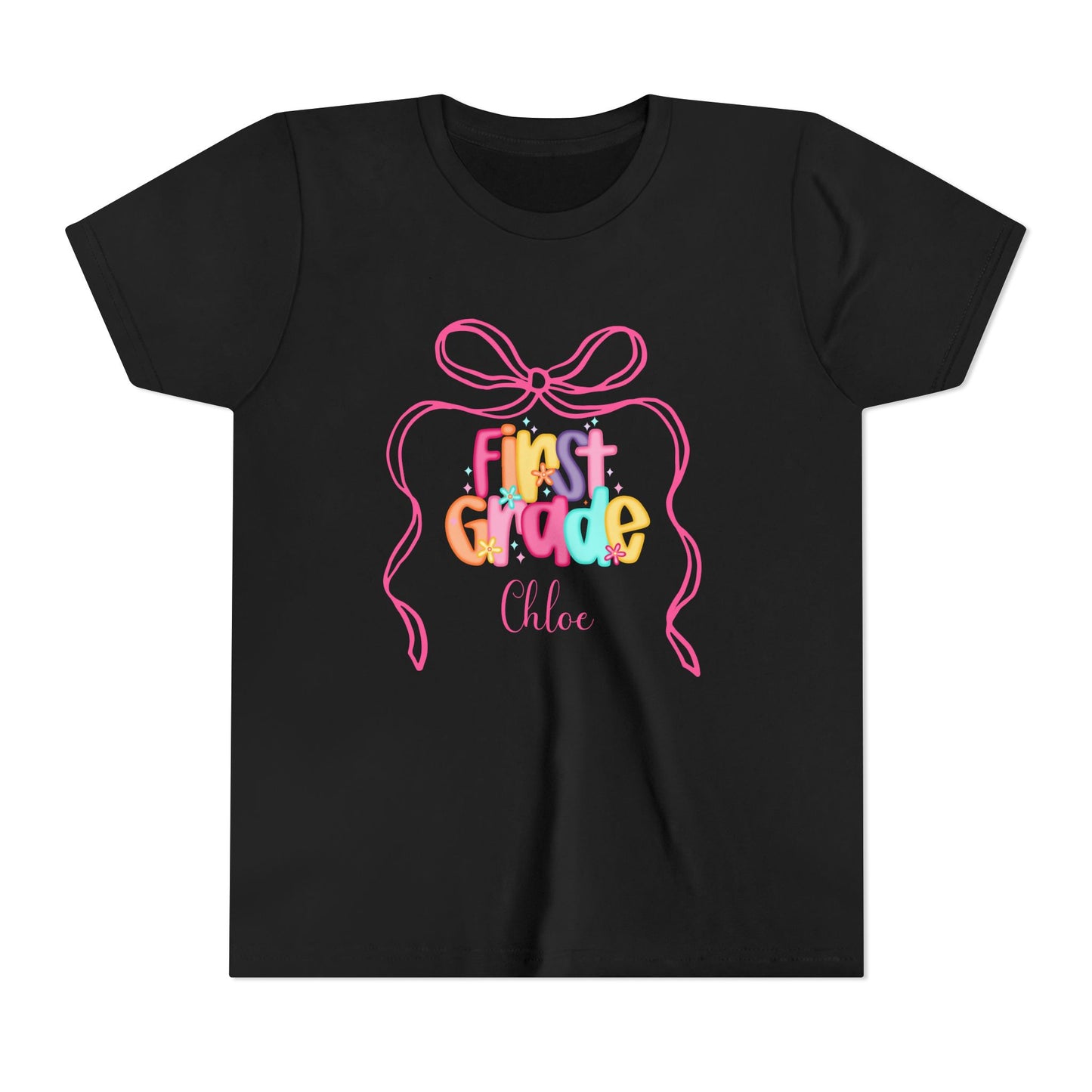 Youth Personalized Girls First Grade Shirt