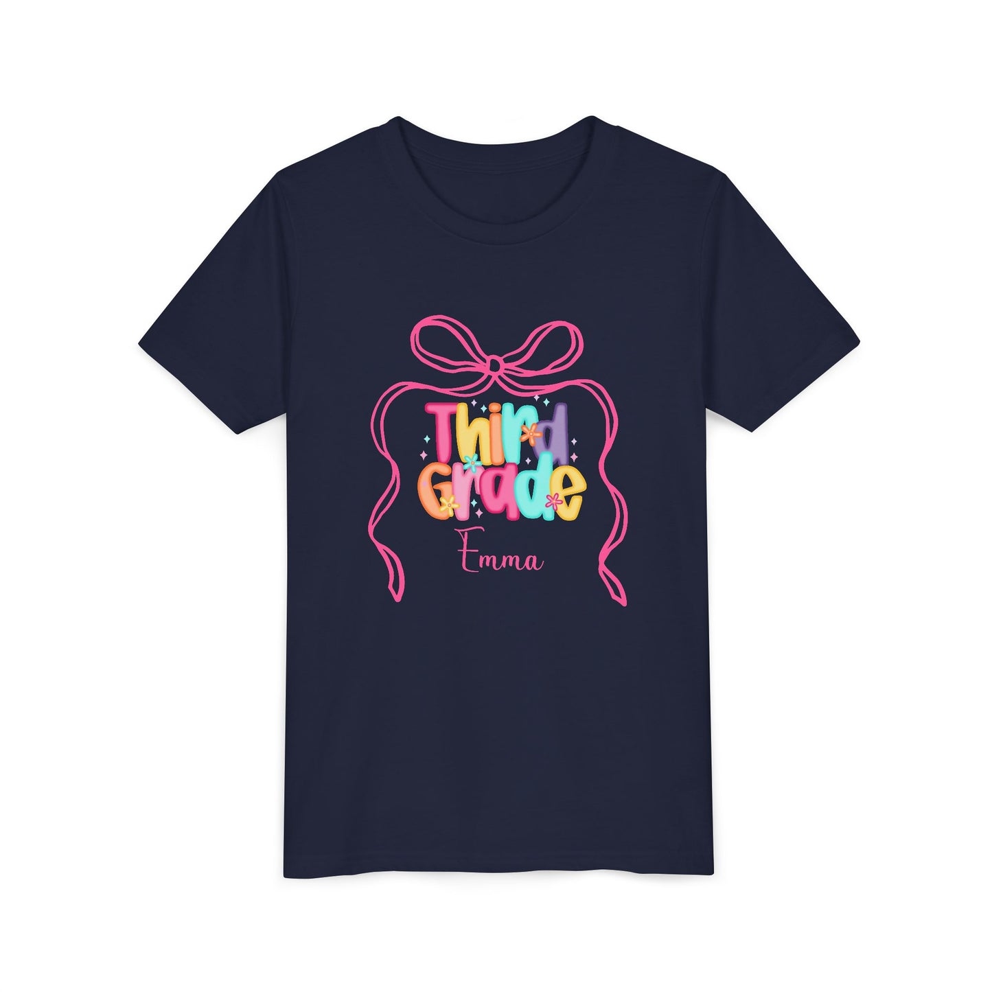 Personalized Girls Third Grade Shirt, Custom First Day of School Shirt, Back to School Shirt, 3rd Grade Shirt with Name