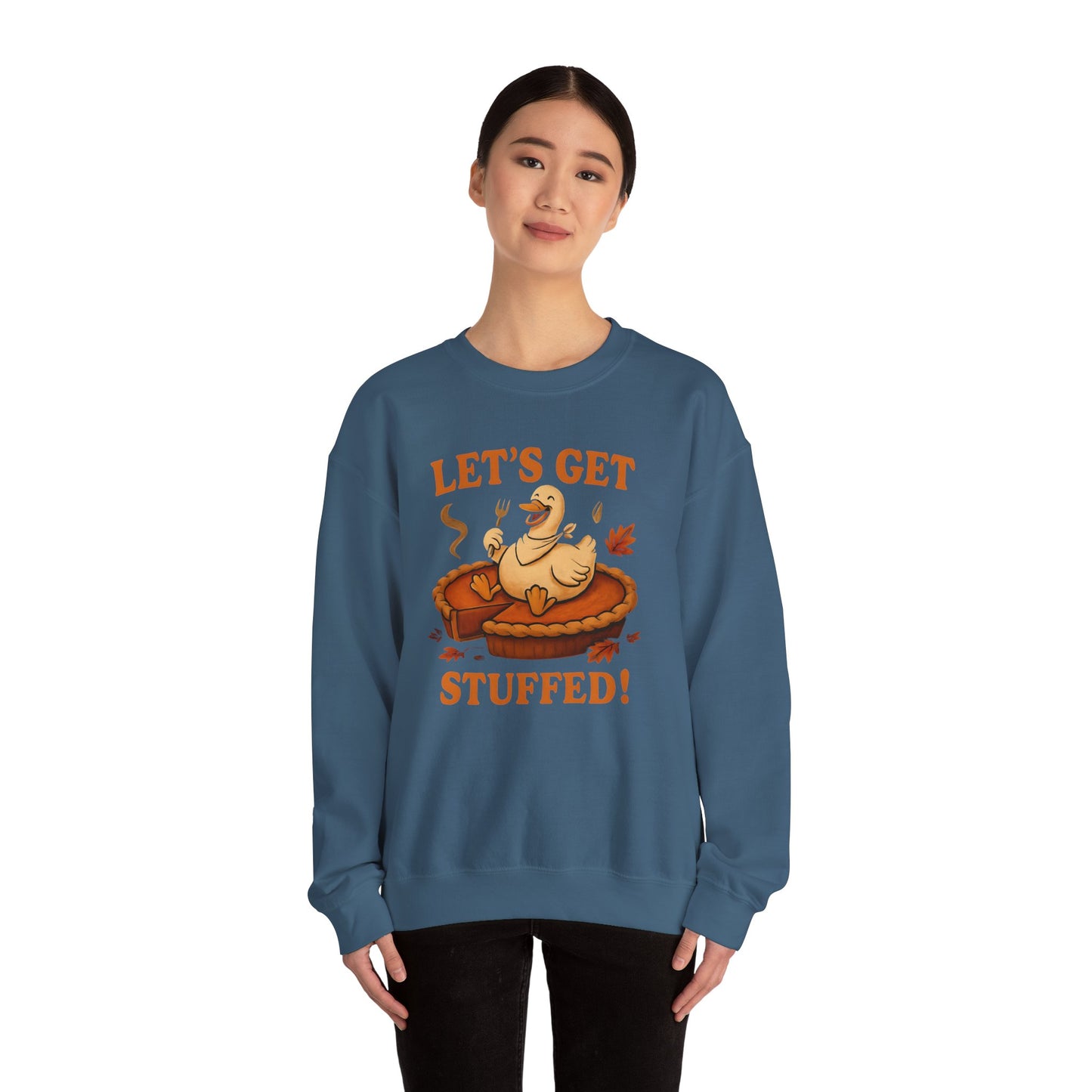 Let's Get Stuffed Sweatshirt, Funny Goose Thanksgiving Sweatshirt, Friendsgiving Shirt, Cozy Fall Sweatshrit, Holiday Sweatshirt
